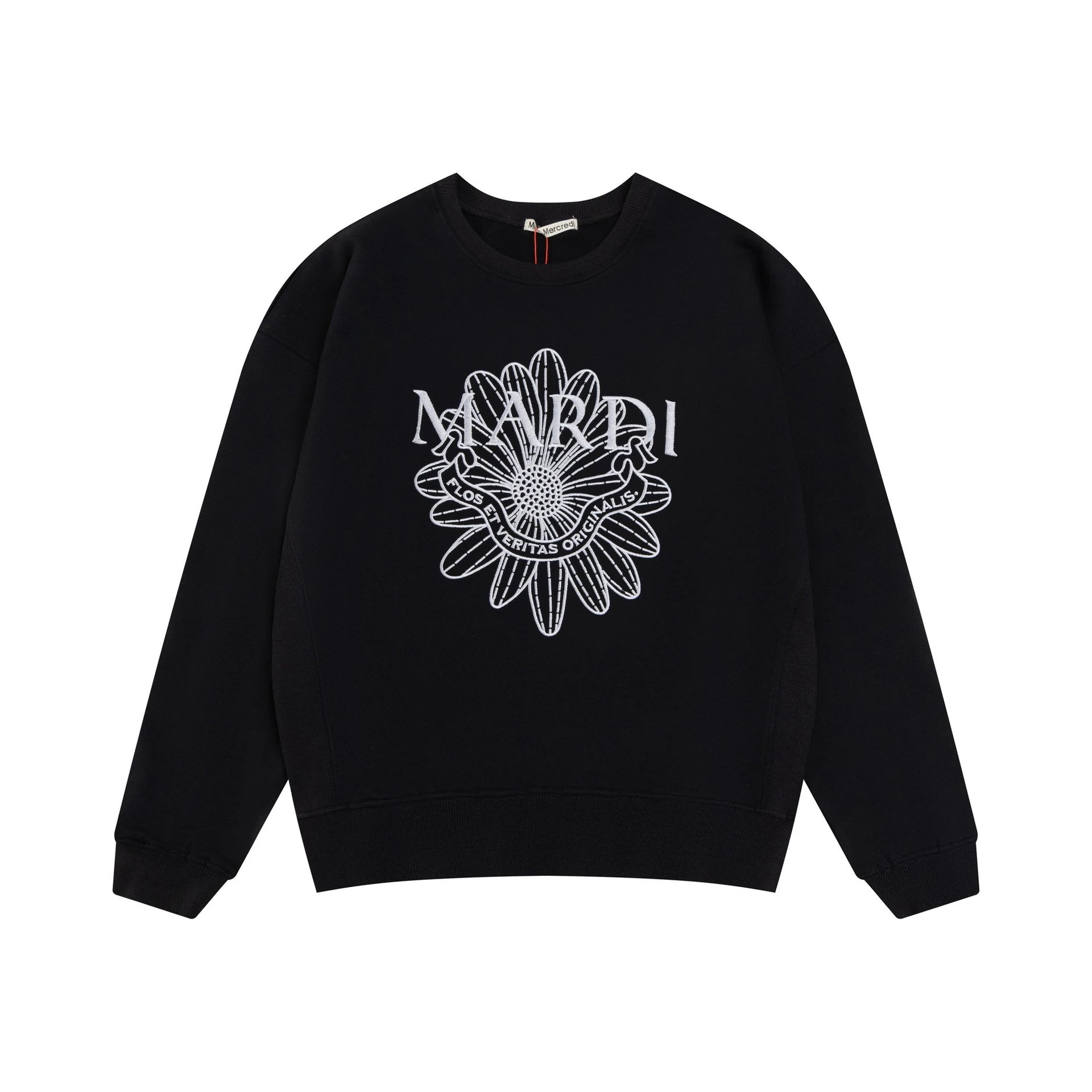 Mardi Mercredi Floral Logo Navy Hoodie - 5