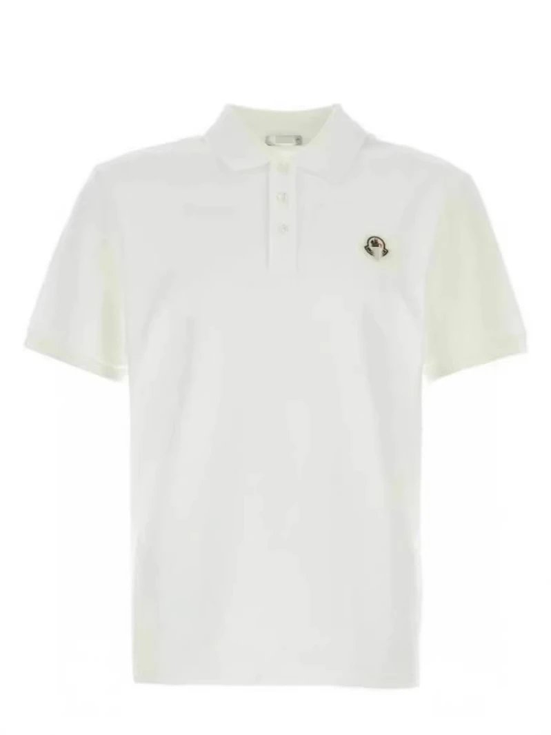Moncler Logo Polo White Polo Tops Polo - 10