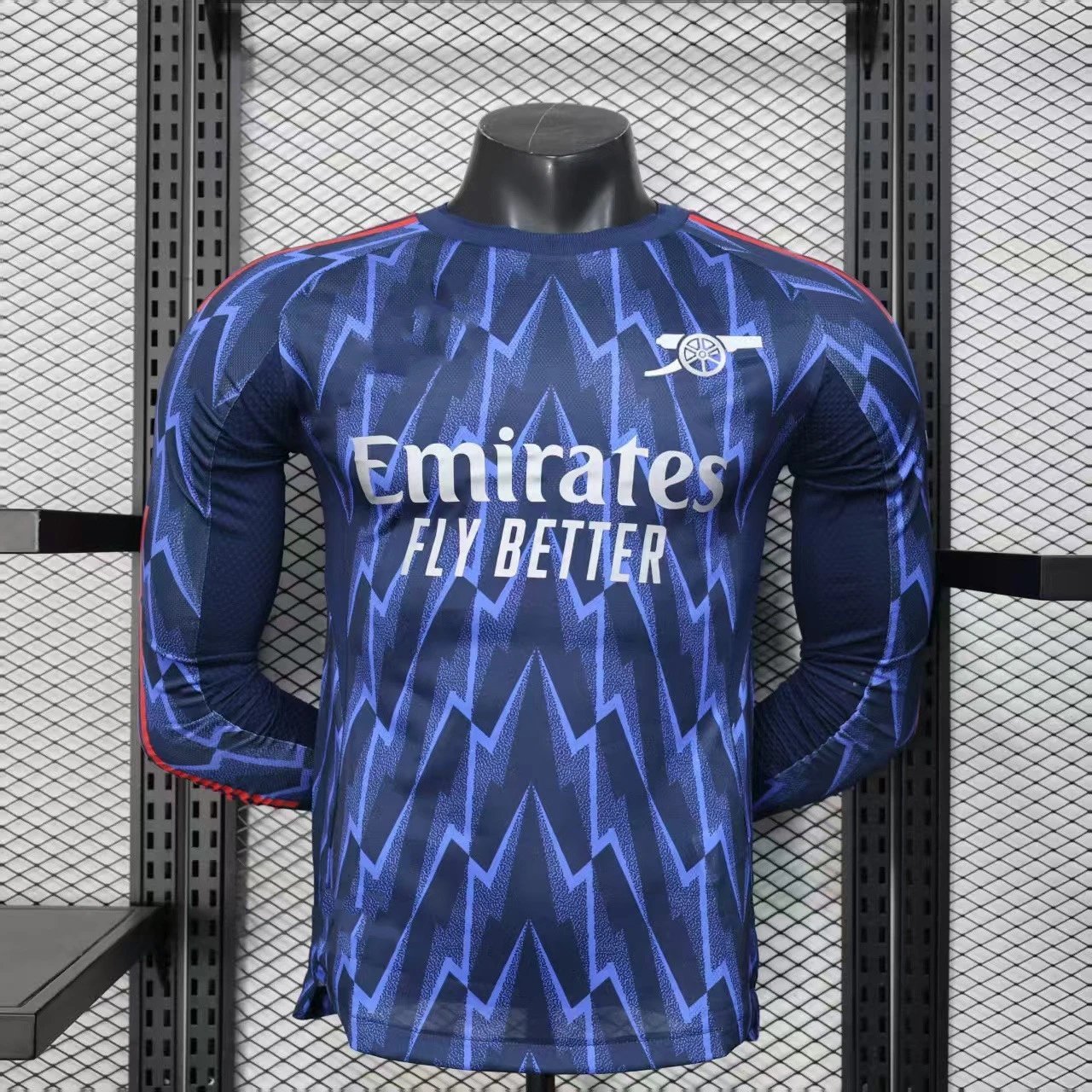 Inter Milan 2024-25 Third Jersey White Blue Geometric Pattern Long-Sleeve Jersey - 14