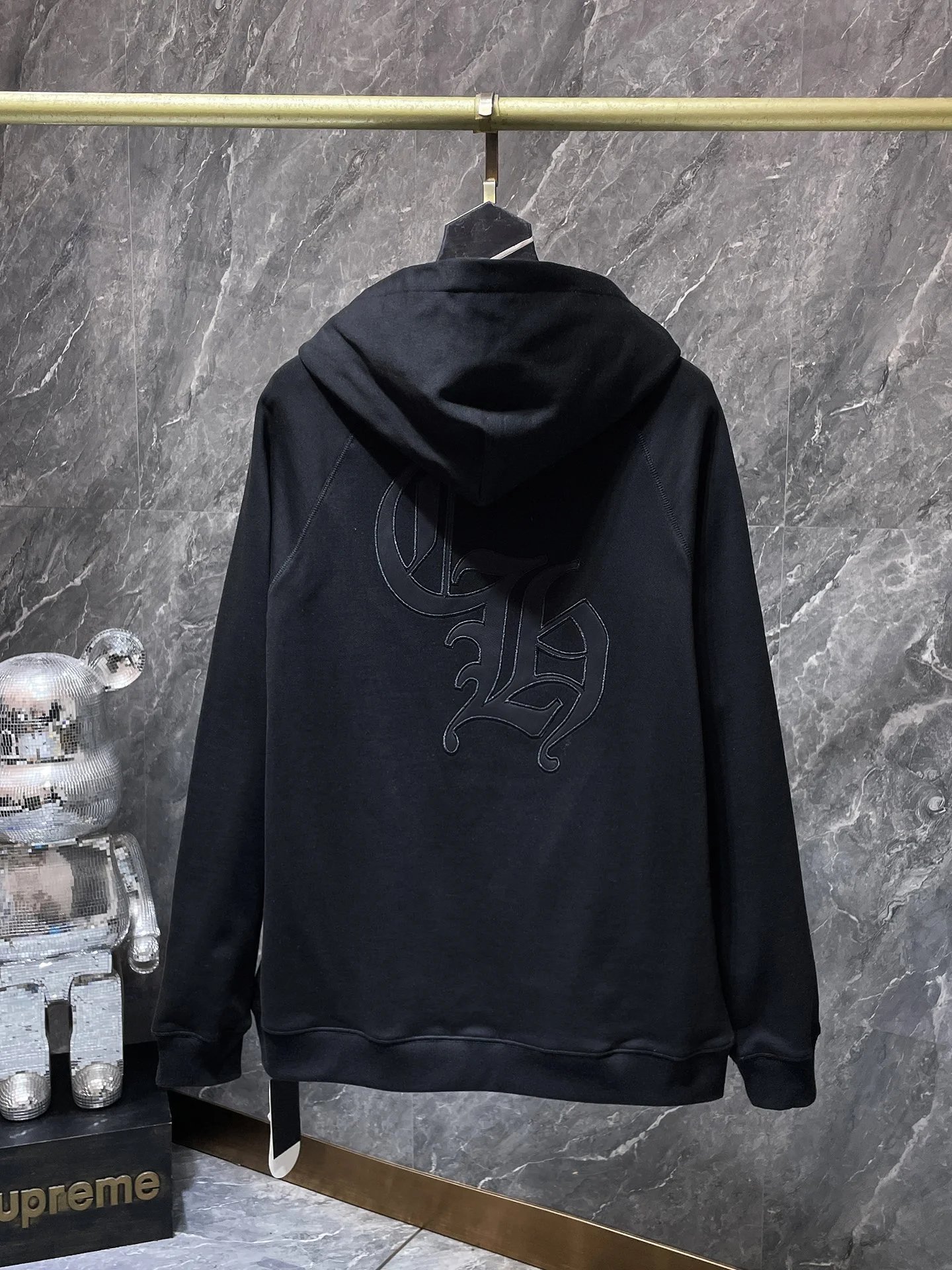 Chrome Hearts Floral Sleeve Hoodie Black - 38