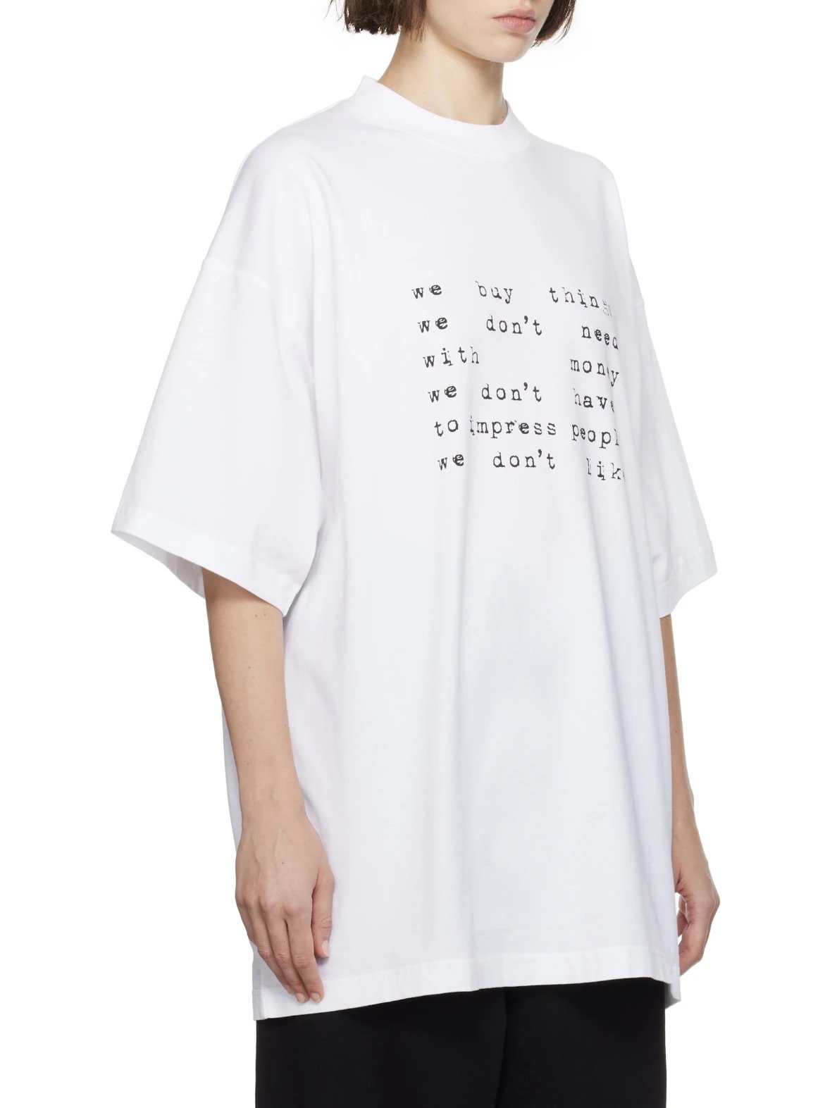 Design Oversized Graphic Print Gray T-Shirt - 18