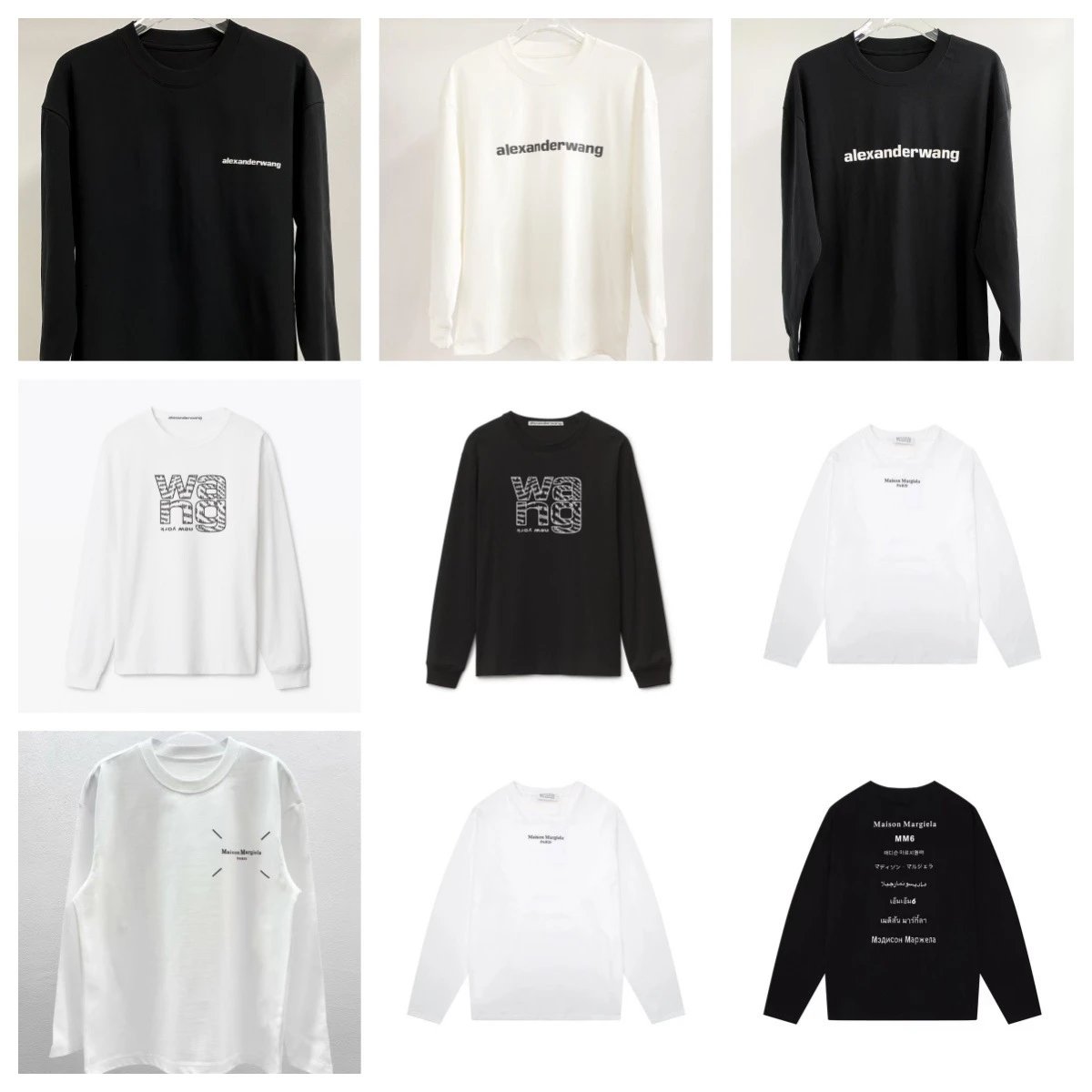 Alexander Wang Logo Long Sleeve T-Shirt Black - 4