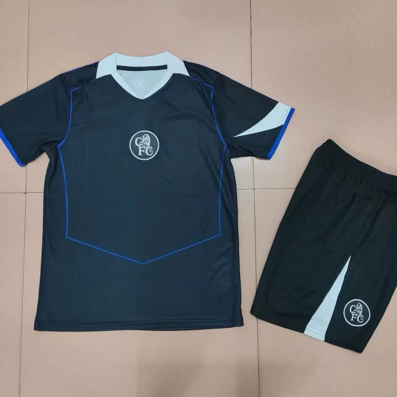 Adidas Football Jerseys Jersey and Shorts Set with Club National Team Crests — 2526 Chelsea Second Kit