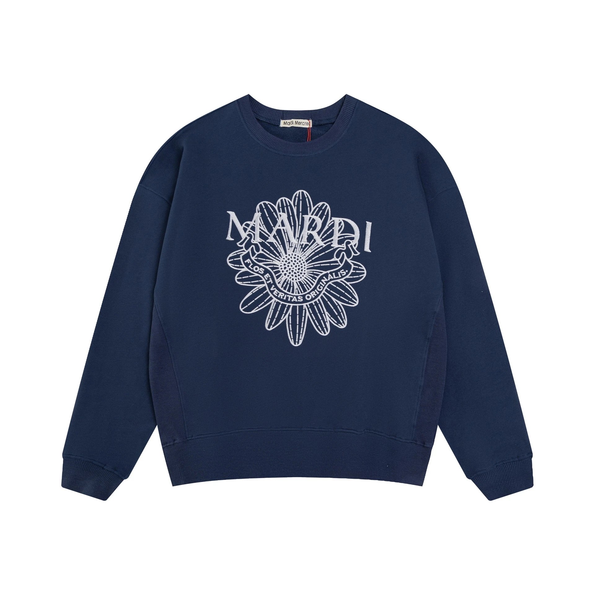 Mardi Mercredi Floral Logo Navy Hoodie - 4