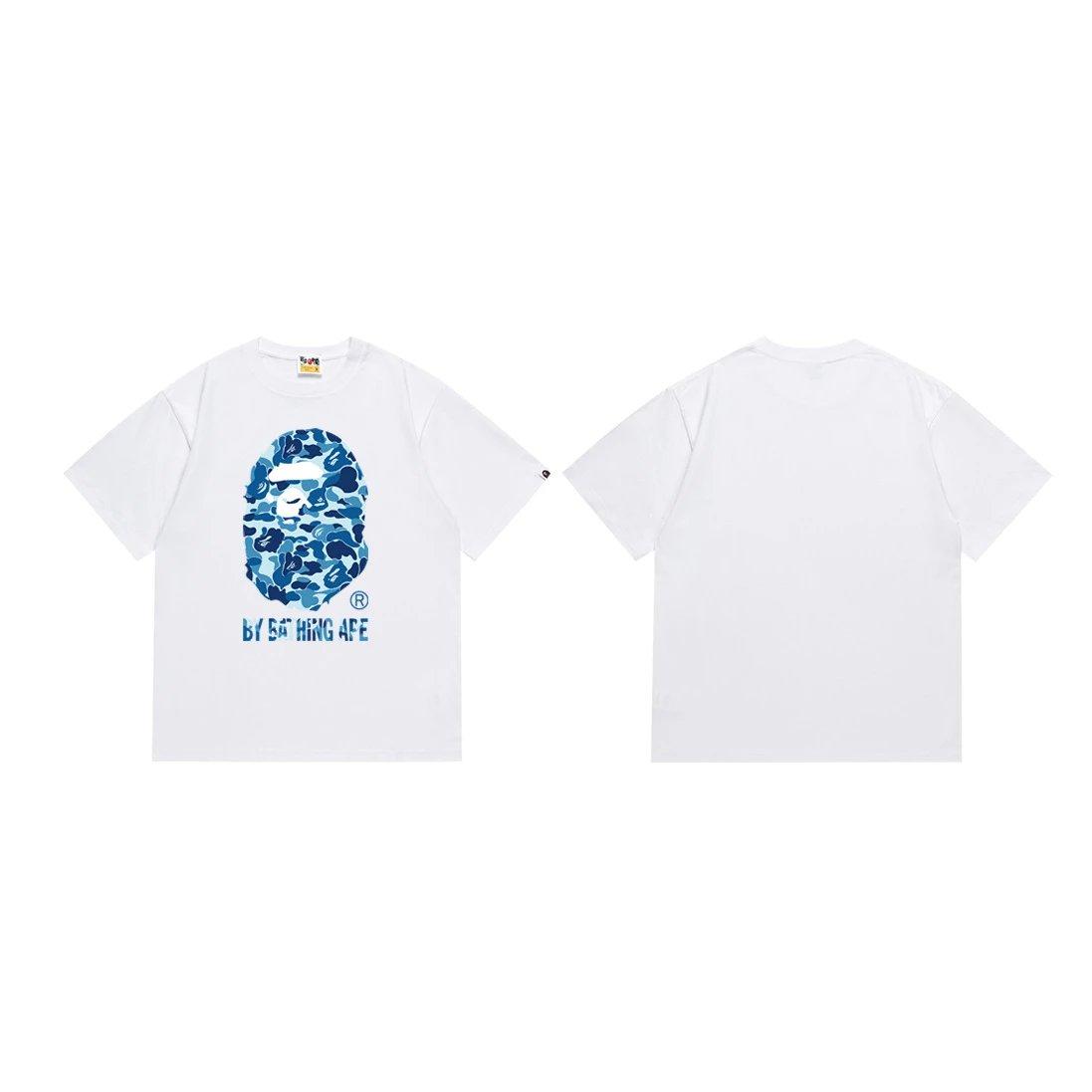 A Bathing Ape BAPE Logo White T-Shirt - 7