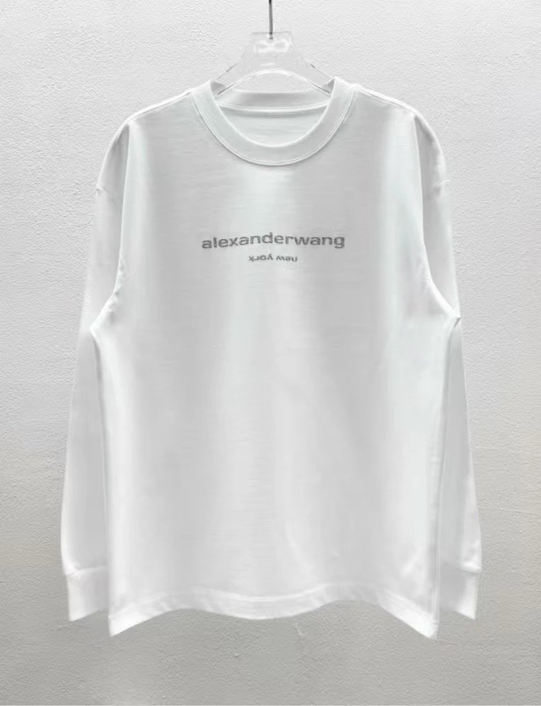 Alexander Wang Logo Long Sleeve T-Shirt Black - 18