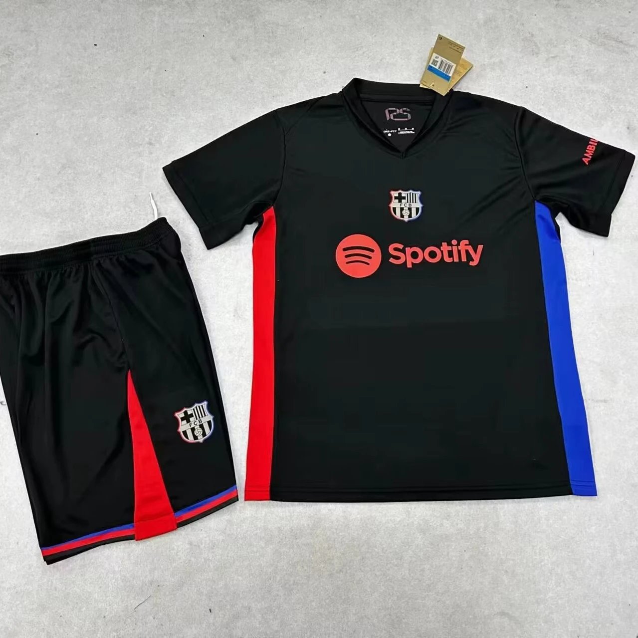 Adidas Football Jerseys Jersey and Shorts Set with Club National Team Crests — 24/25 Barcelona Away Kit