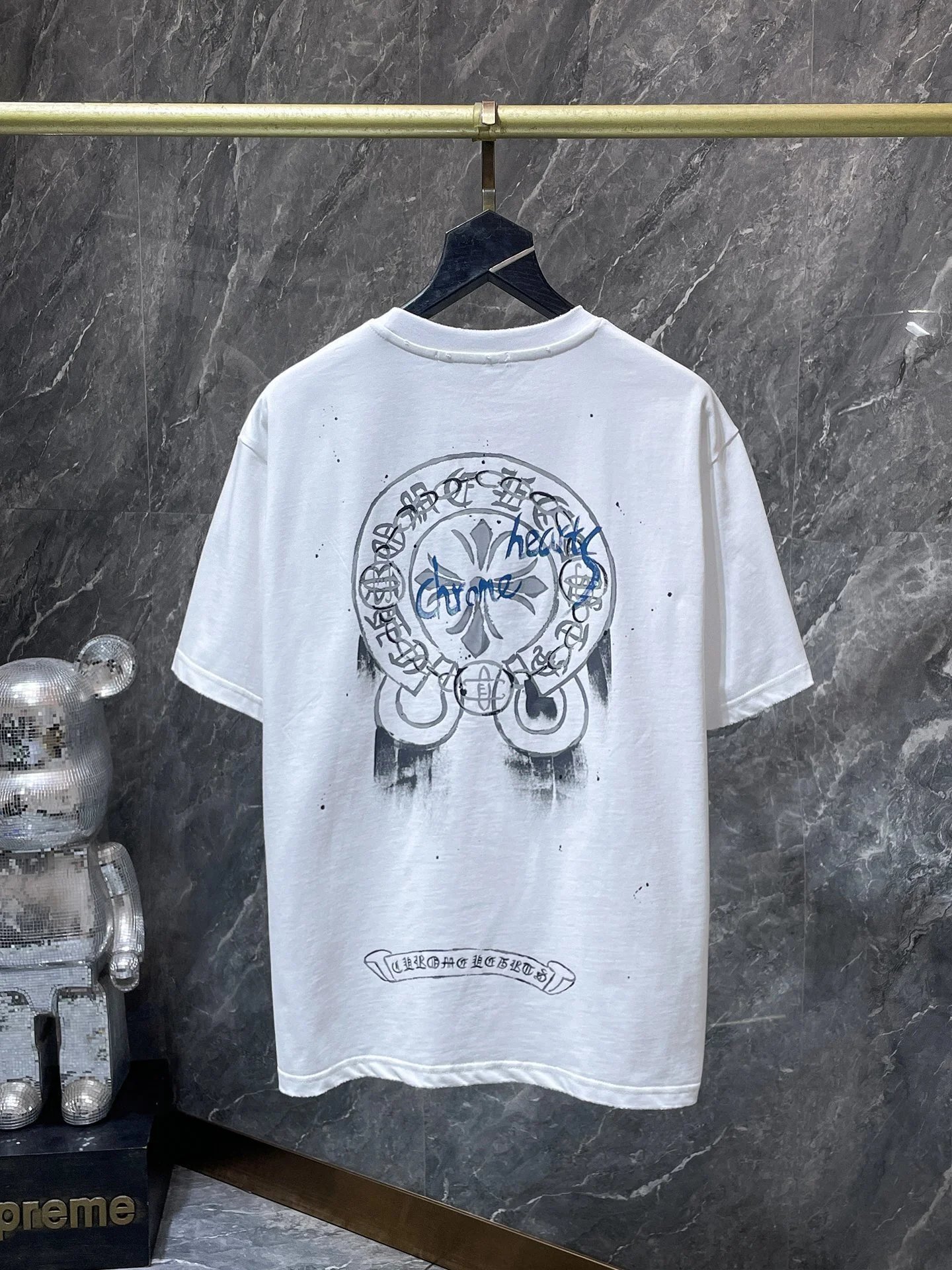 Chrome Hearts Embroidered Circle Logo White T-Shirt - 30