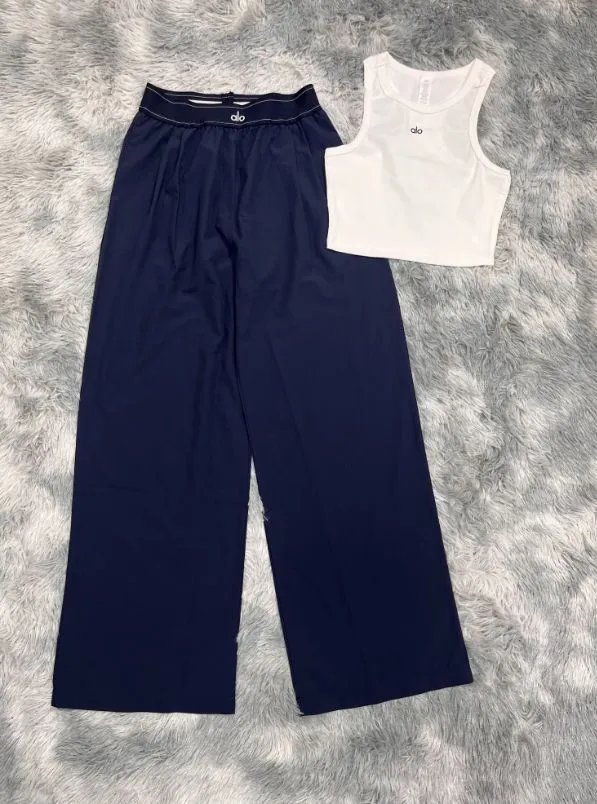 Design Wide-Leg Flowy Pants Black - 11