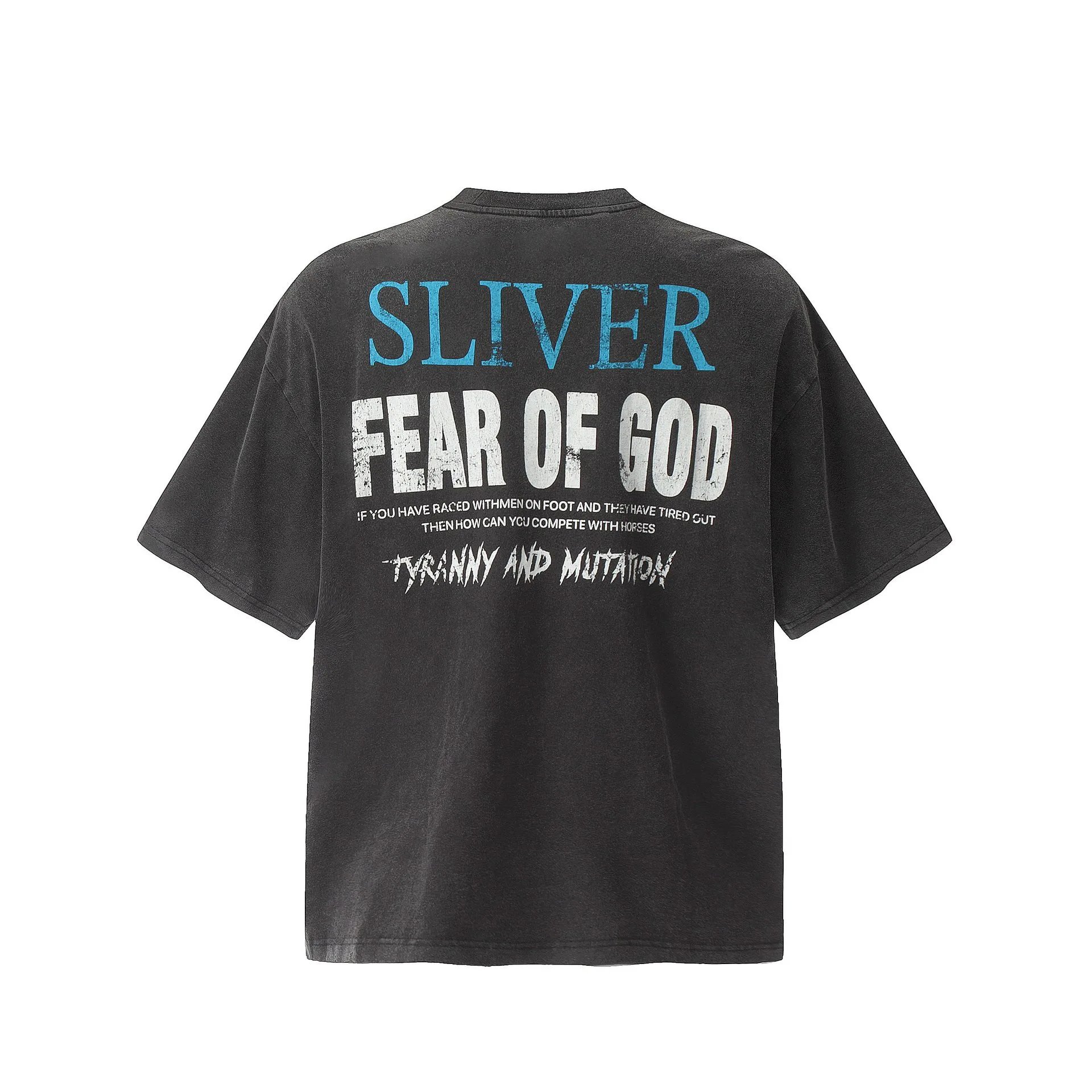 Design Testament Band Graphic Oversized T-Shirt Black T-Shirts - 28
