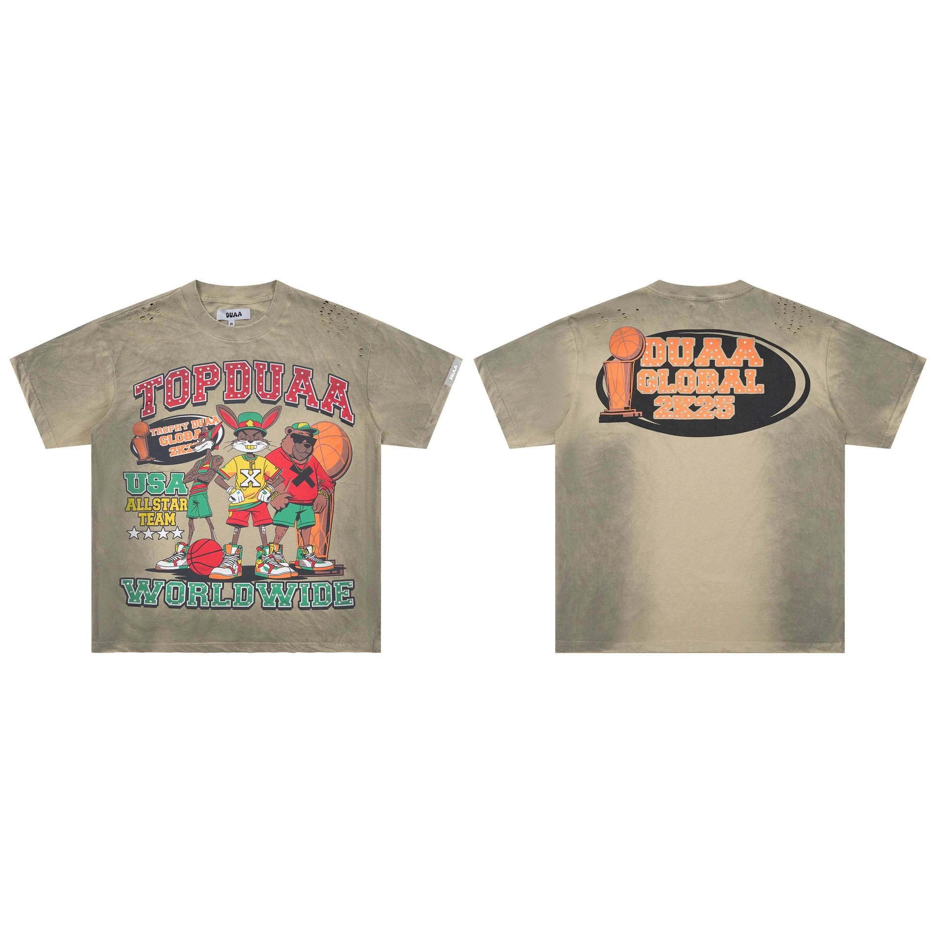 Design DUAA Racing Trophy Graphic T-Shirt Orange T-Shirts - 11