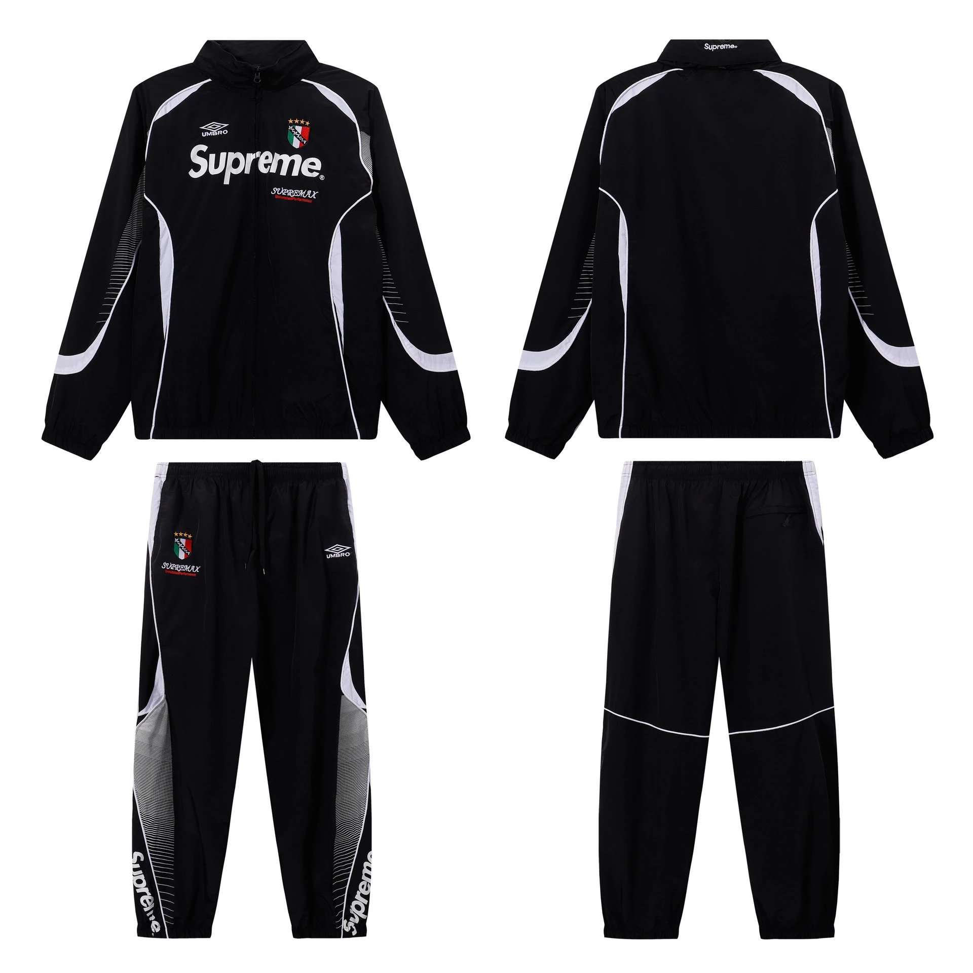 Supreme x Ducati Racing Windbreaker Black / Gray Jacket Outerwear - 3