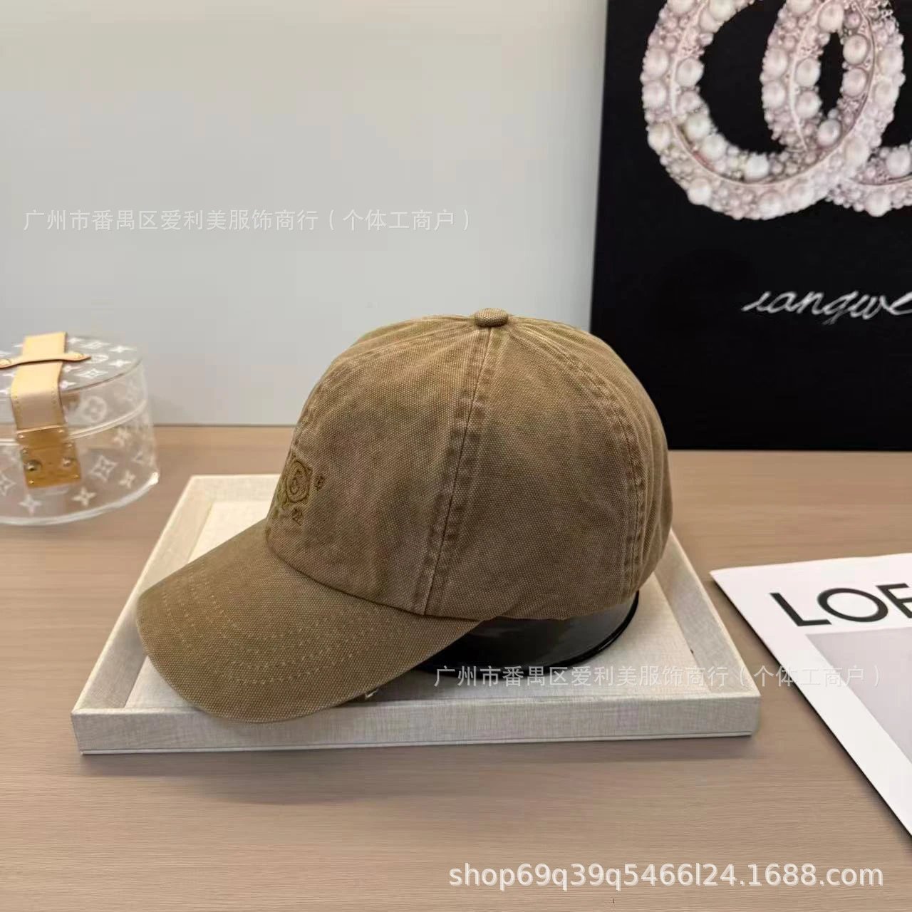 Design Baseball Cap Army Green Washed Cotton Cap - 15