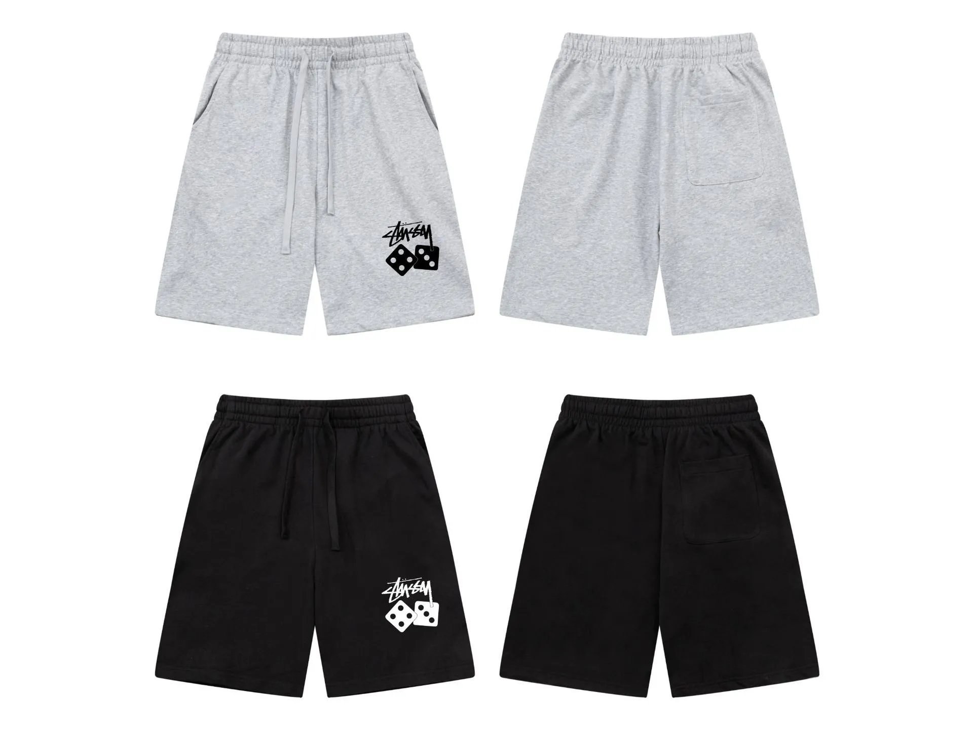 Stussy STU 80 Logo Heather Gray Shorts - 17