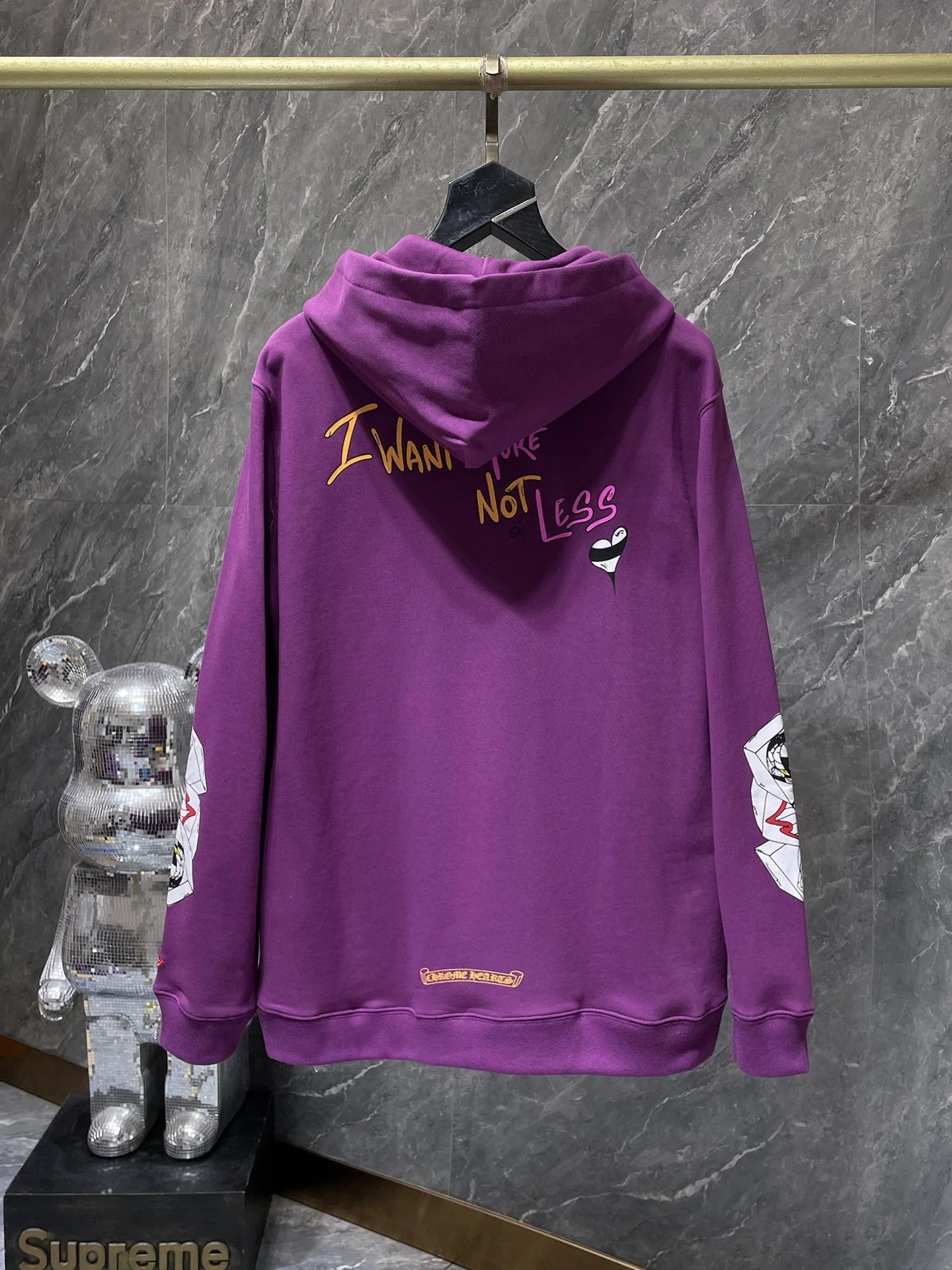 Chrome Hearts Floral Sleeve Hoodie Black - 42