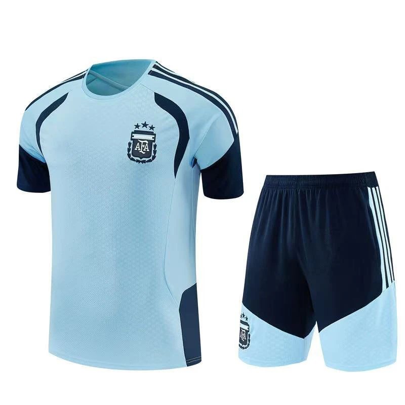 CBF Brazil Training Kit Black Orange Jersey and Shorts Sets - 8