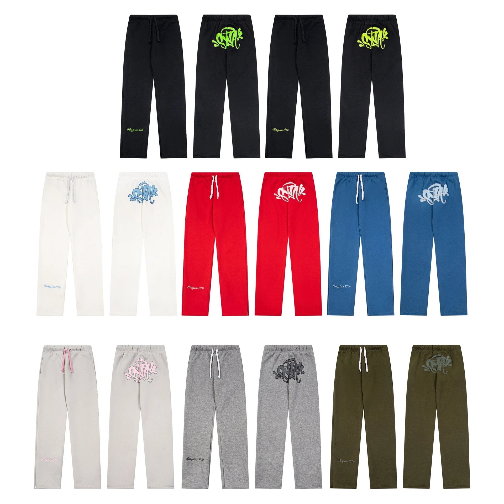 Design Graffiti Logo Blue Sweatpants - 7