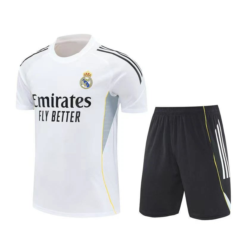 Real Madrid Training Kit Black Purple White Jersey and Shorts Sets - 5