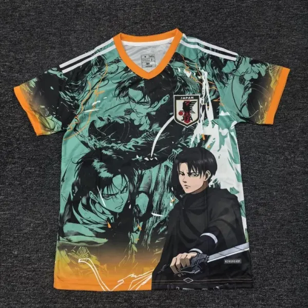 Japan Football Association x Attack on Titan Collab Jersey Multicolor T-Shirt - 1