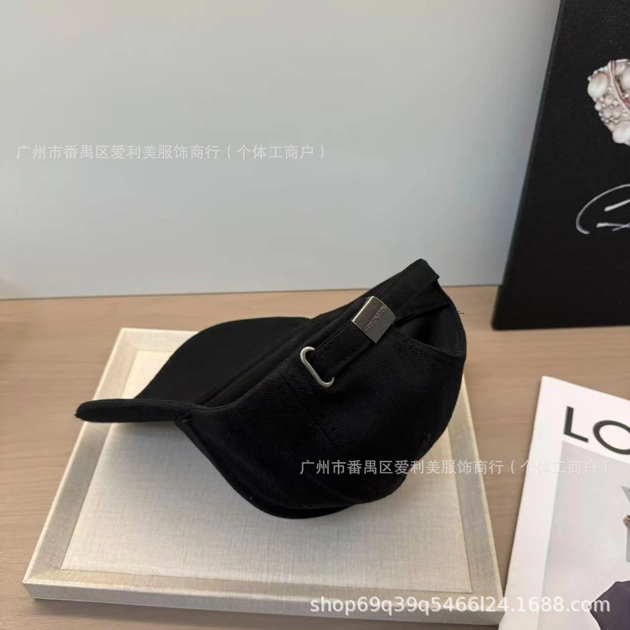 Balenciaga Logo Embroidered Beige Baseball Cap - 8