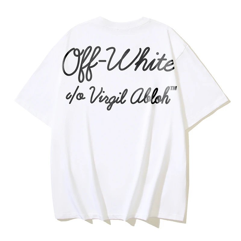 Off-White x Virgil Abloh Script Logo White T-Shirt - 1