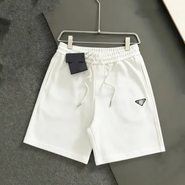 Prada Logo-Embellished Black Drawstring Shorts - 5
