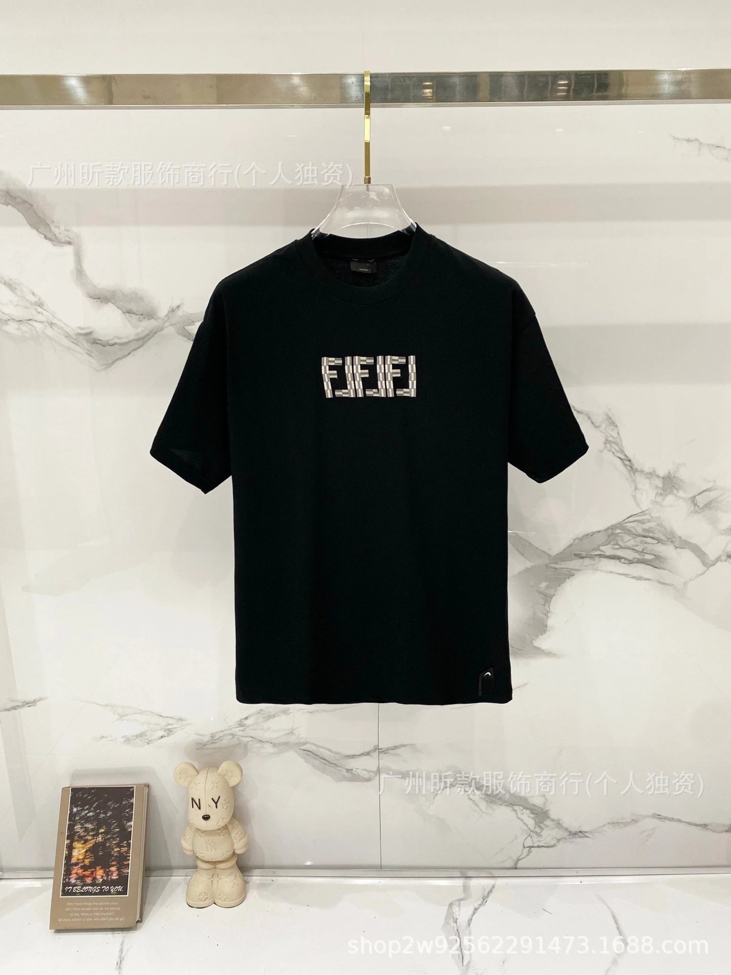 Fendi Monster Eyes Logo Black T-Shirt - 14