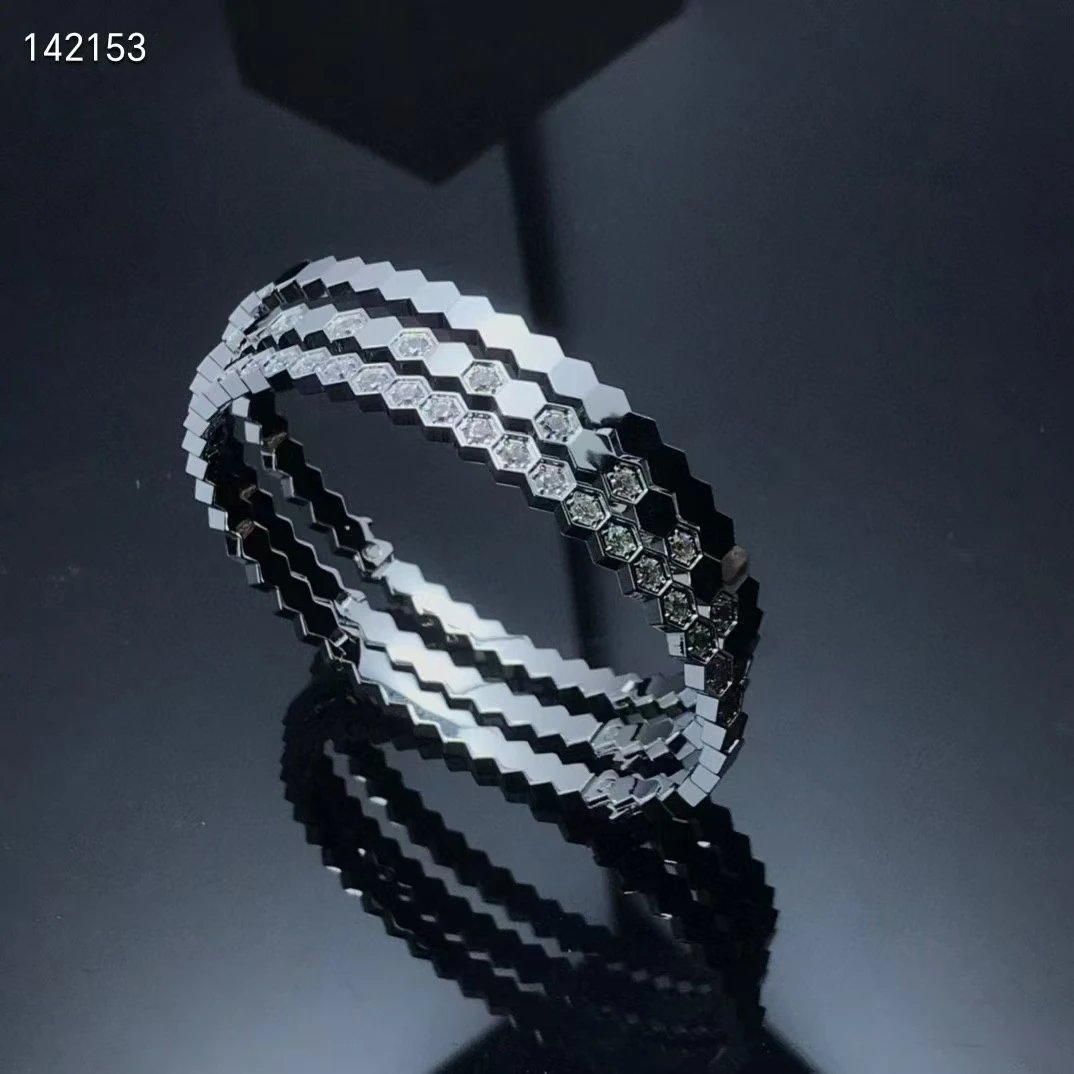 FRED Force 10 Hexagon Diamond Bracelet Silver Jewelry - 4