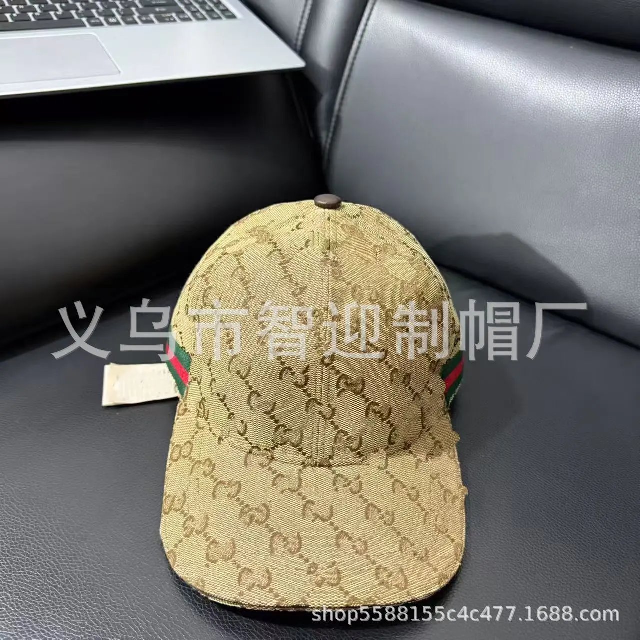 Gucci GG Monogram Beige Baseball Cap - 1