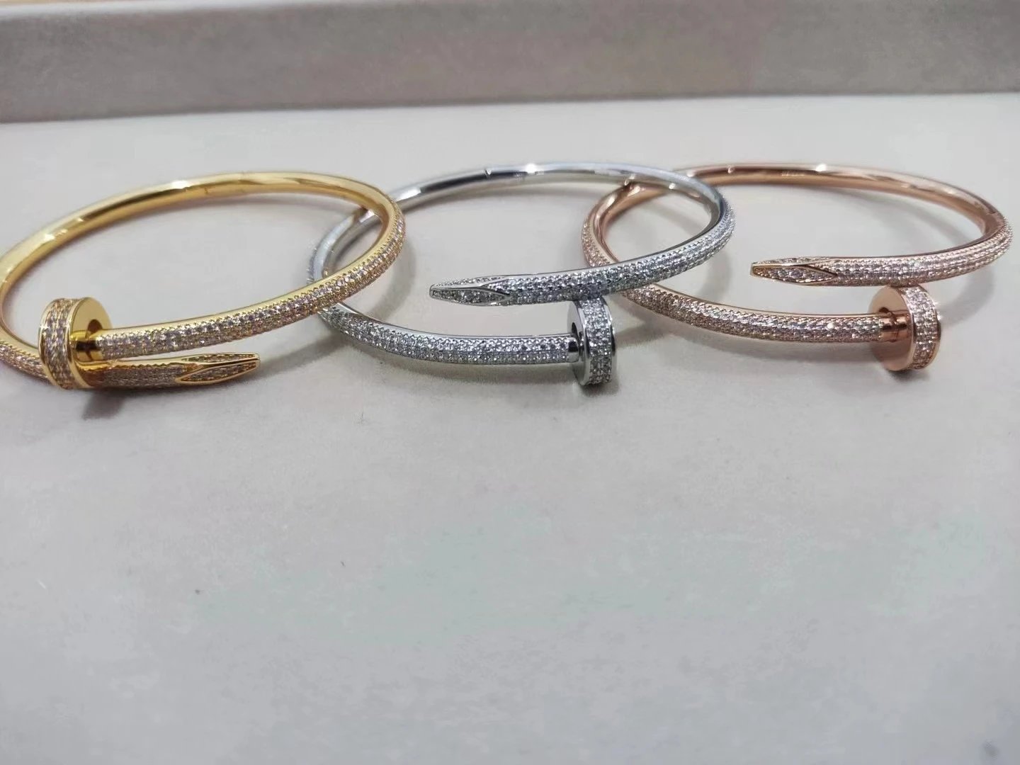 Cartier Juste un Clou Bracelet Full Pave Yellow Gold Diamond Bracelet Jewelry - 14