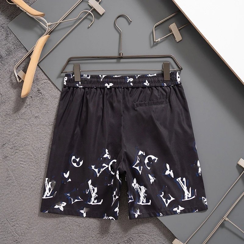 Louis Vuitton Monogram Multicolor Print Swim Shorts Black - 26