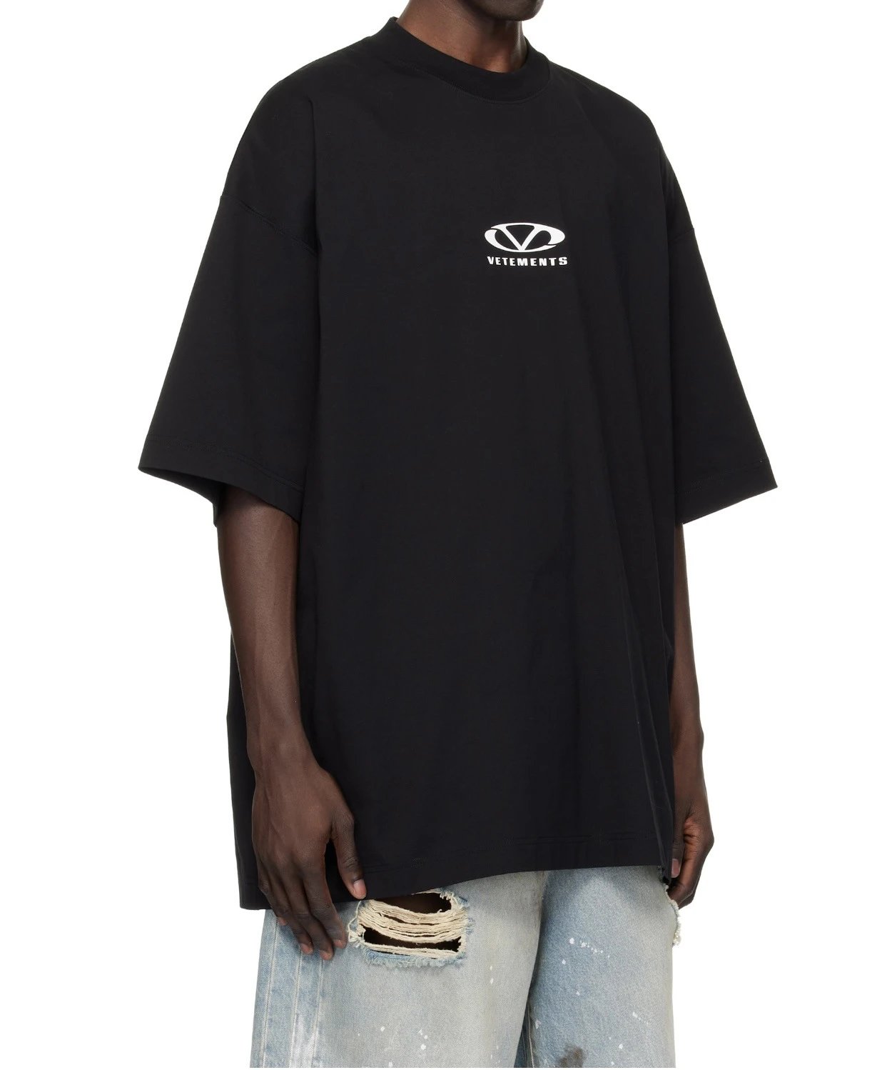 Design Oversized Graphic Print Gray T-Shirt - 5