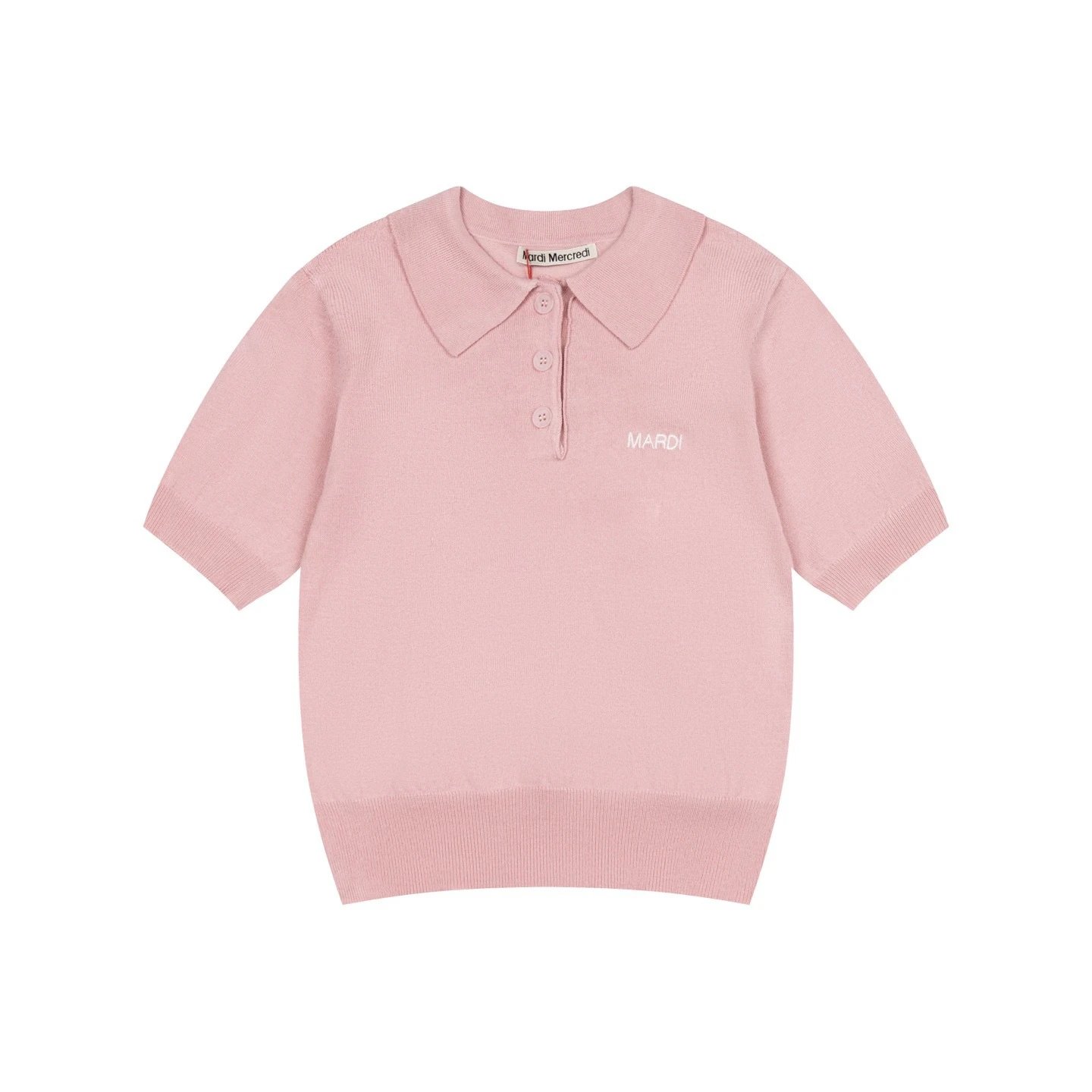 Mardi Mercredi Knit Polo Mint Green Polo Shirt - 5