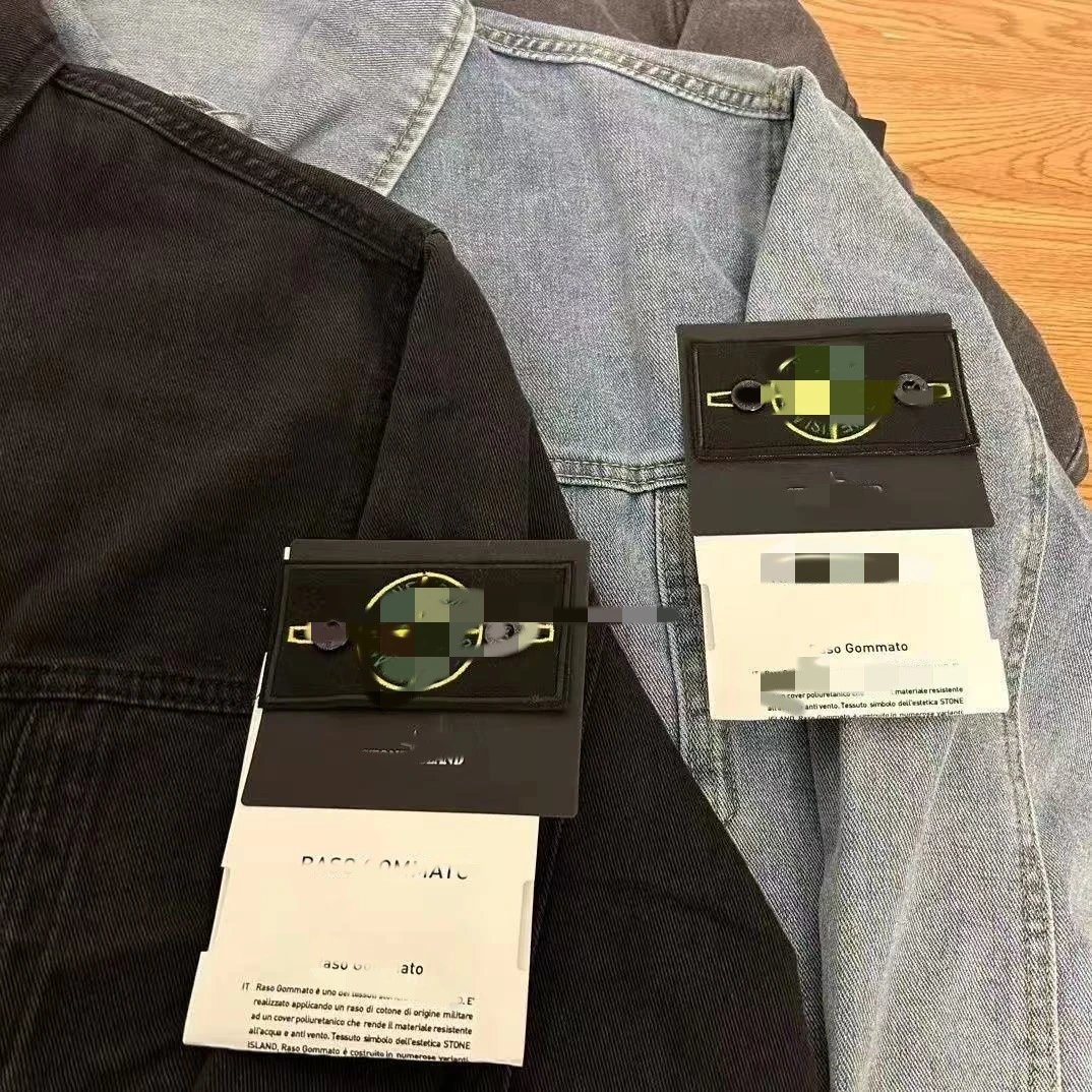 Stone Island Denim Jacket Light Gray Wash Denim-Jacket - 7