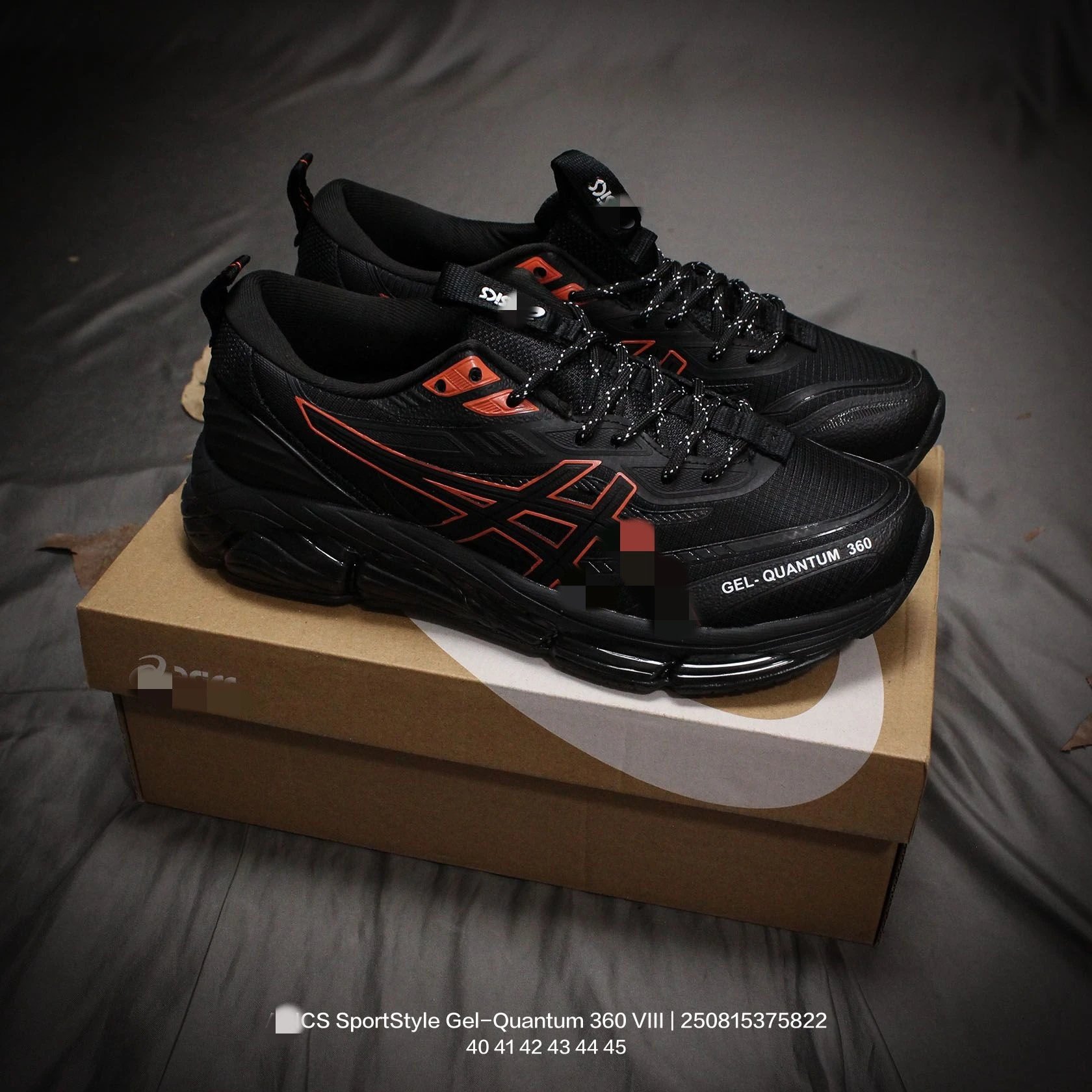 Asics Gel-Quantum 360 VIII Black Sneakers Running Shoes - 5