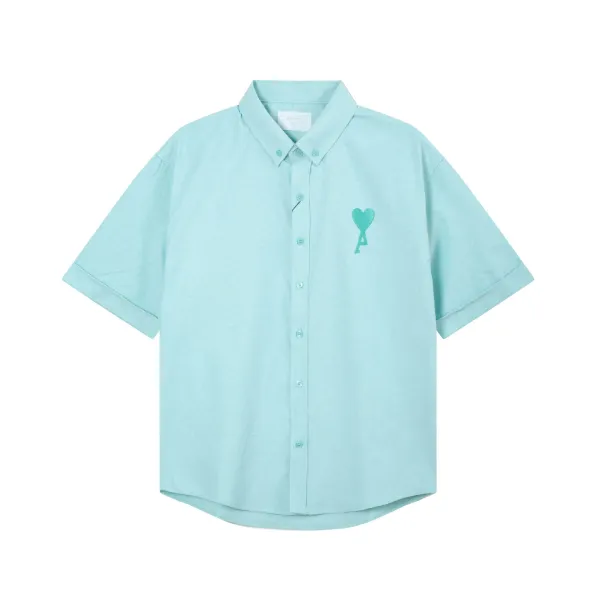 Comme des Garçons Play Heart Balloon Shirt Mint Green Short-Sleeve Button-Up Shirt - 1