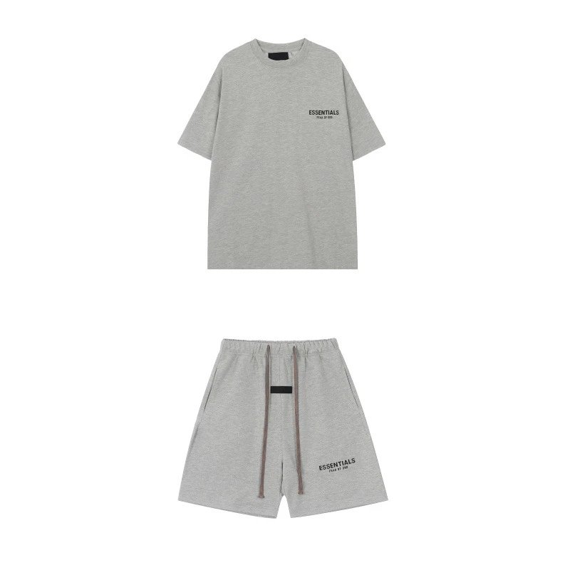 Fear of God Essentials Black Logo T-Shirt and Shorts Set - 6
