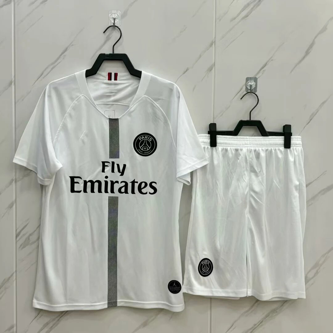 Paris Saint-Germain Third Kit Black Jersey and Shorts Set - 4