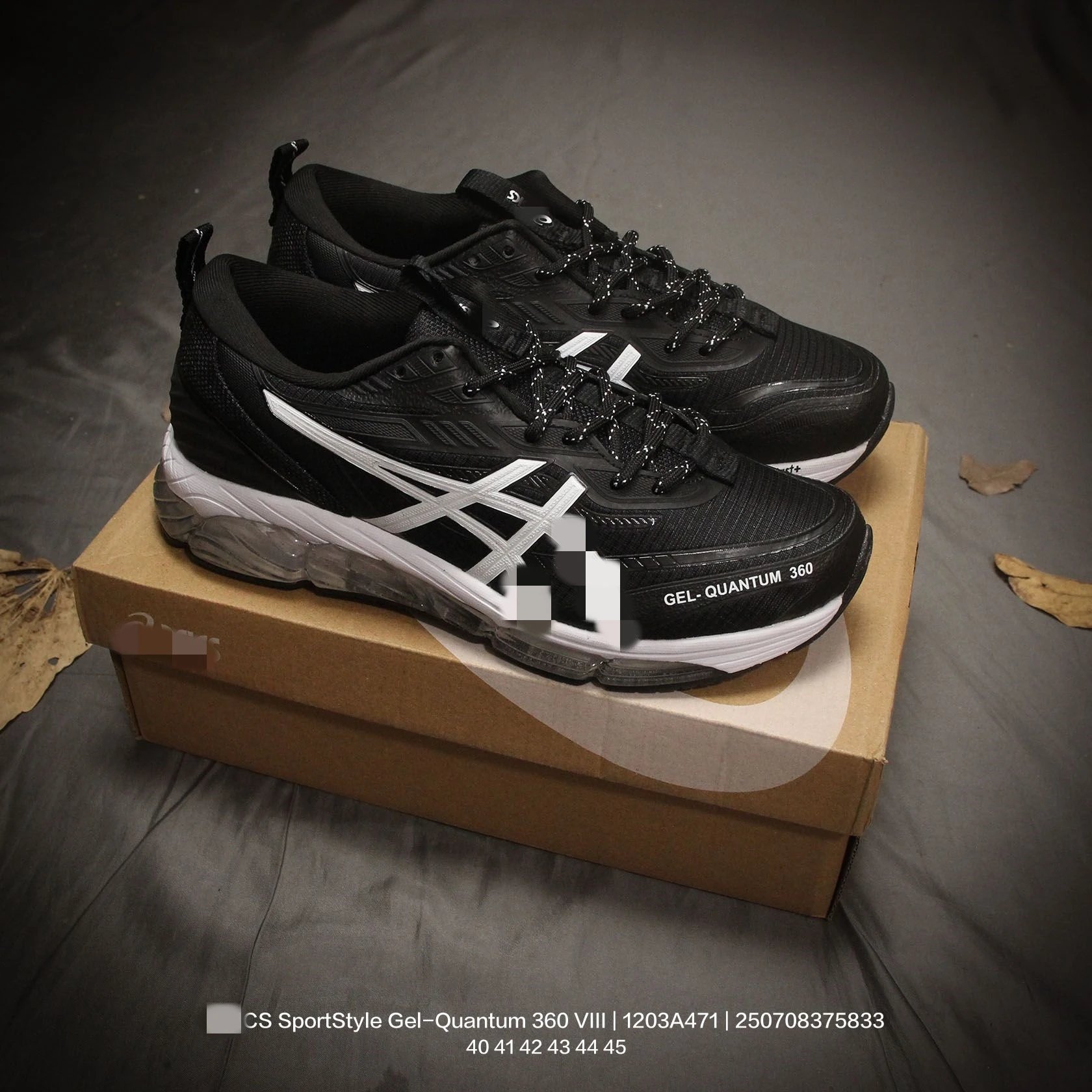 Asics Gel-Quantum 360 VIII Black Sneakers Running Shoes - 15