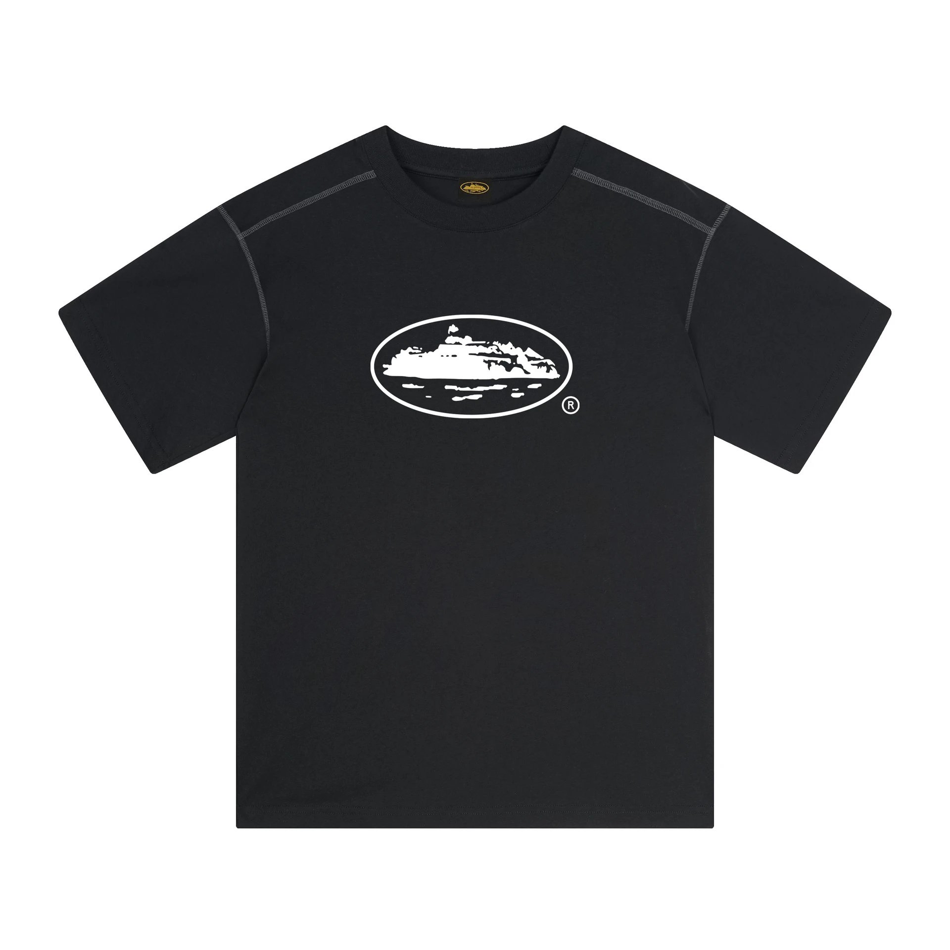 Design Oval Island Graphic Black T-Shirt - 25