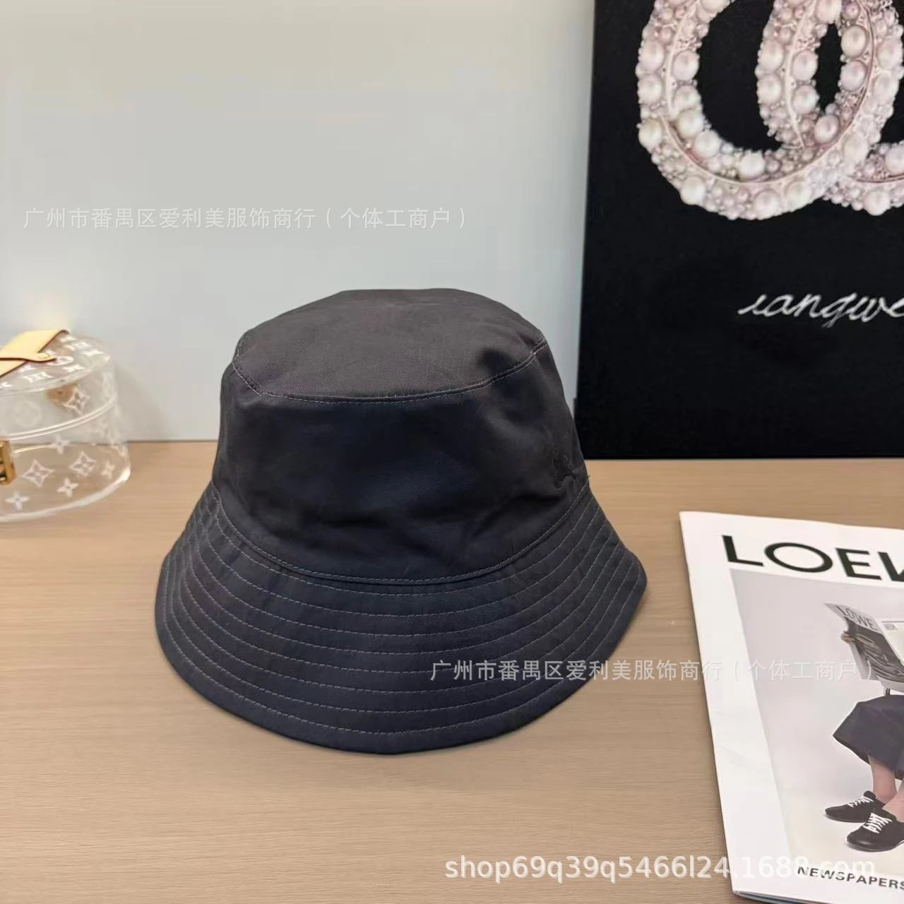 Design Bucket Hat Pink Cotton Canvas Hat - 19
