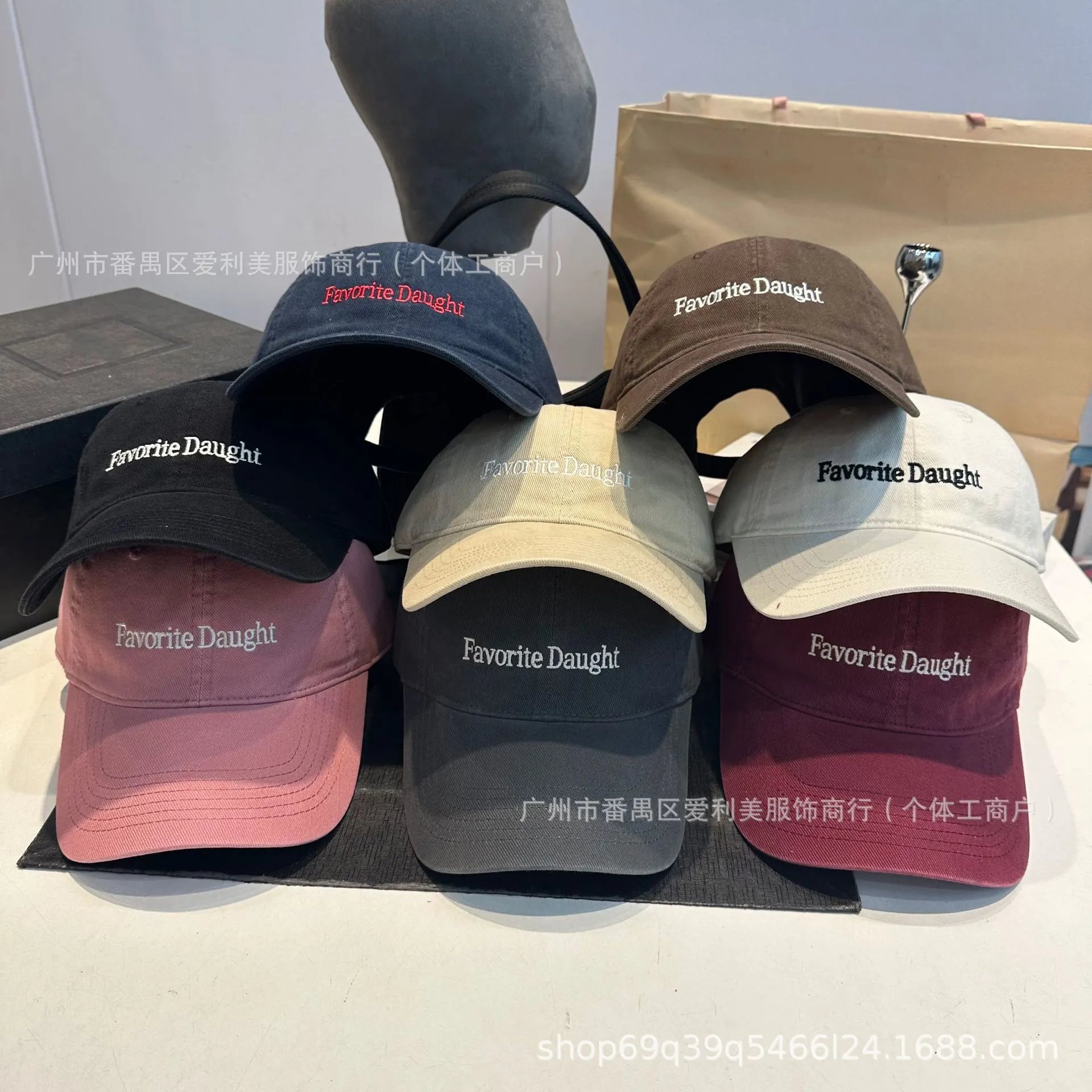 Design Favorite Daught Embroidered Brown Baseball Cap - 2