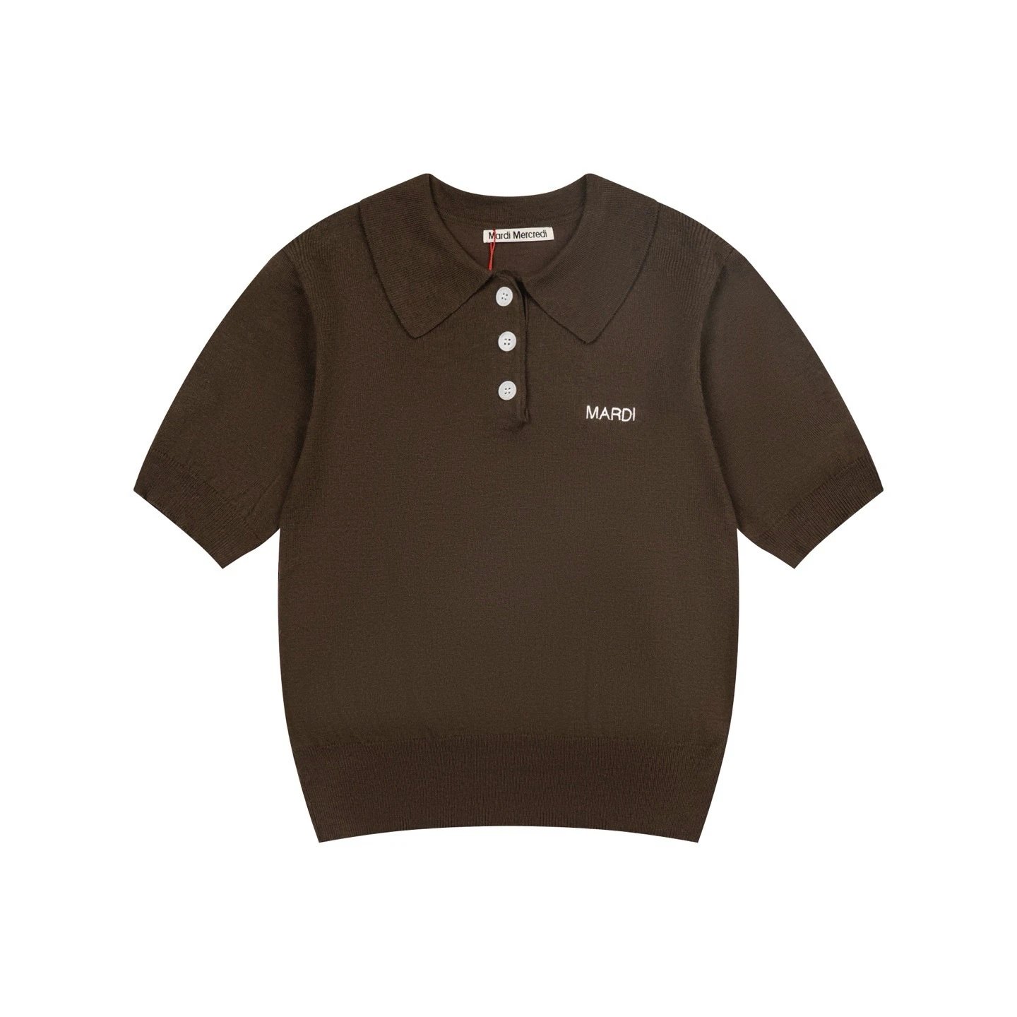 Mardi Mercredi Knit Polo Mint Green Polo Shirt - 6