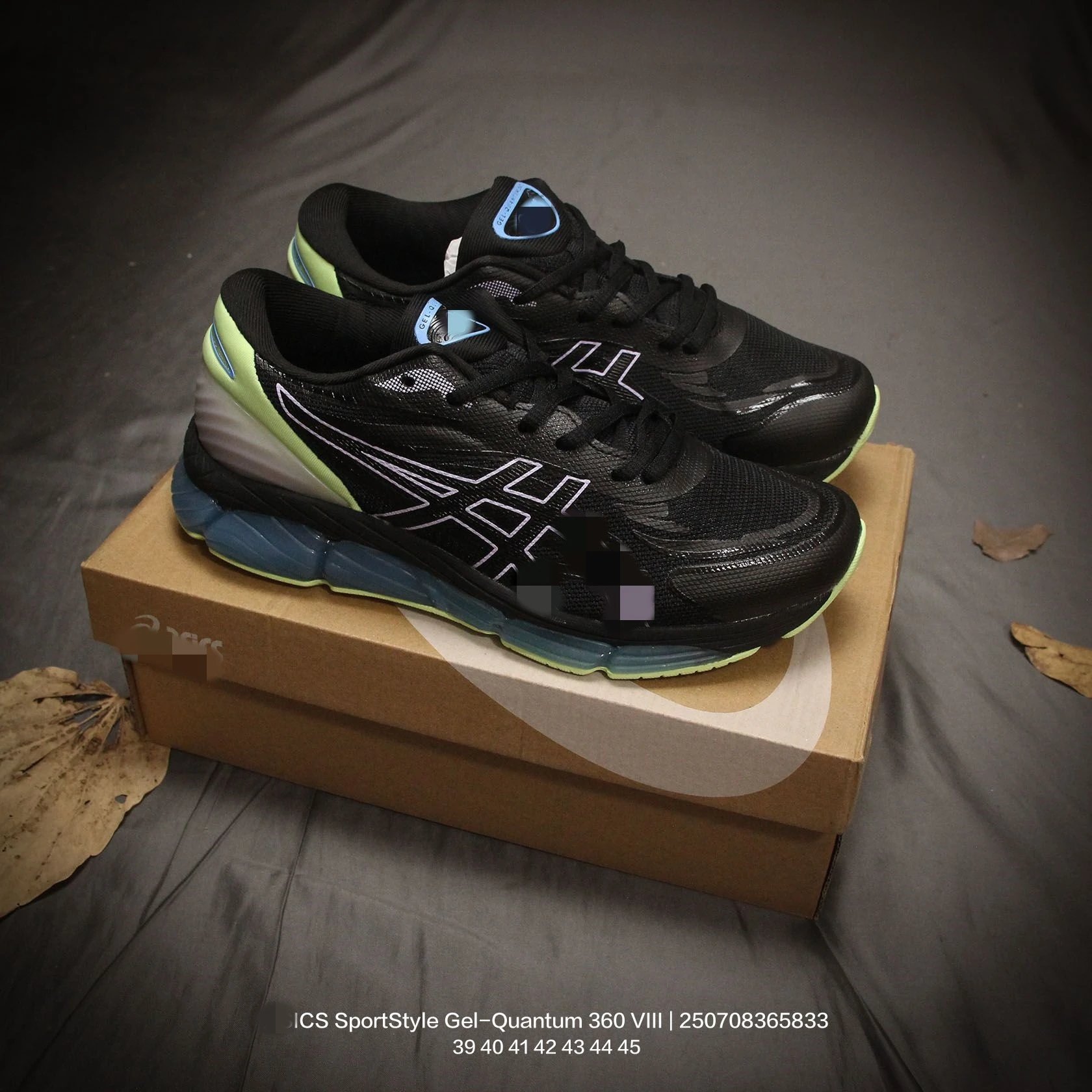 Asics Gel-Quantum 360 VIII Black Sneakers Running Shoes - 13