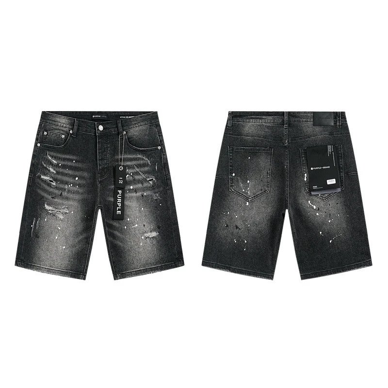 Amiri Logo-Print Distressed Denim Shorts Blue - 16