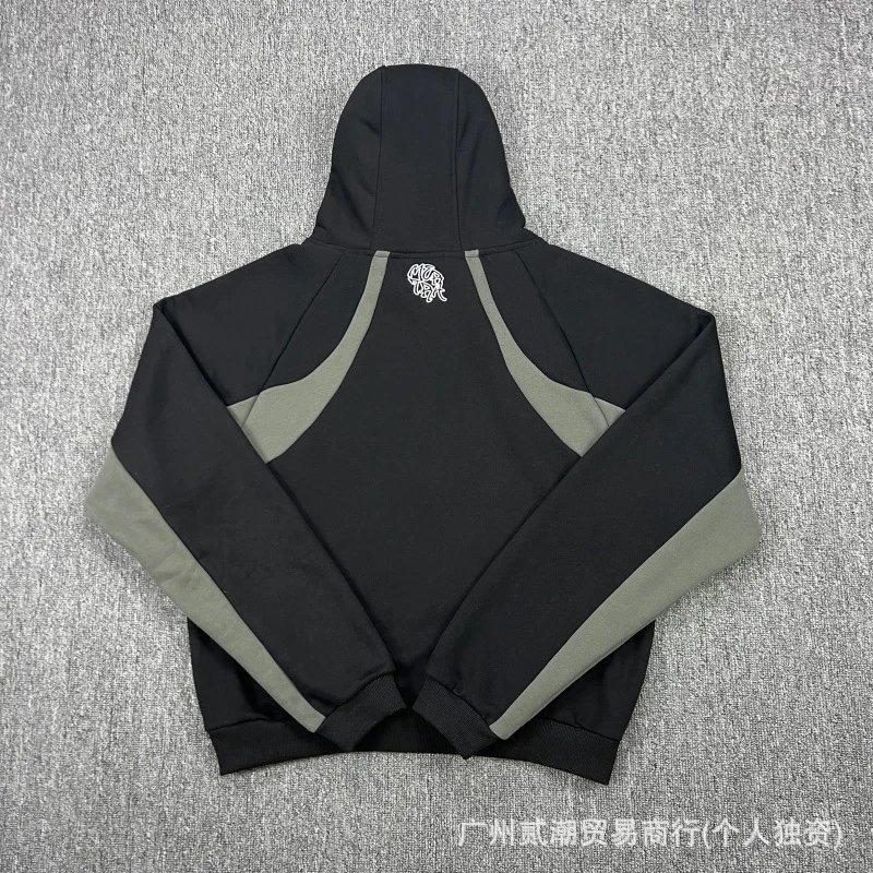 Design Color-Block Hoodie Gray / Black - 7