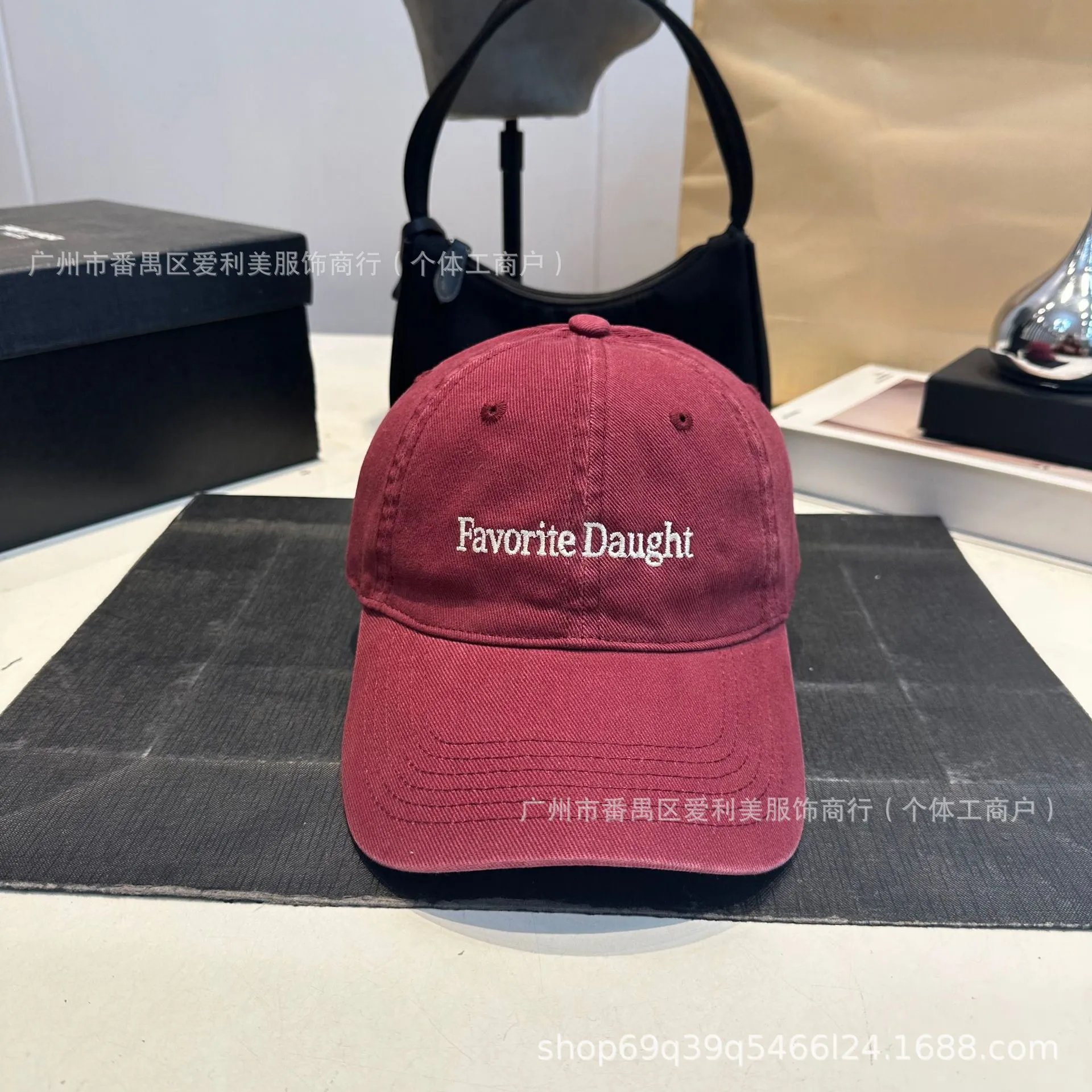 Design Favorite Daught Embroidered Brown Baseball Cap - 10