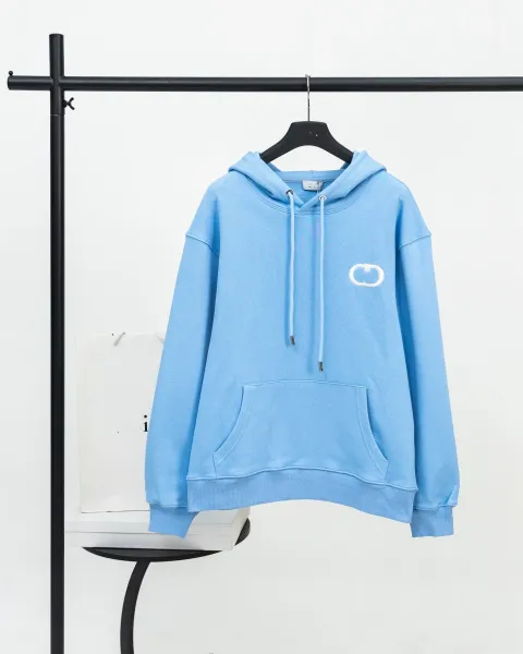Design Minimalist Logo Hoodie Light Blue - 1