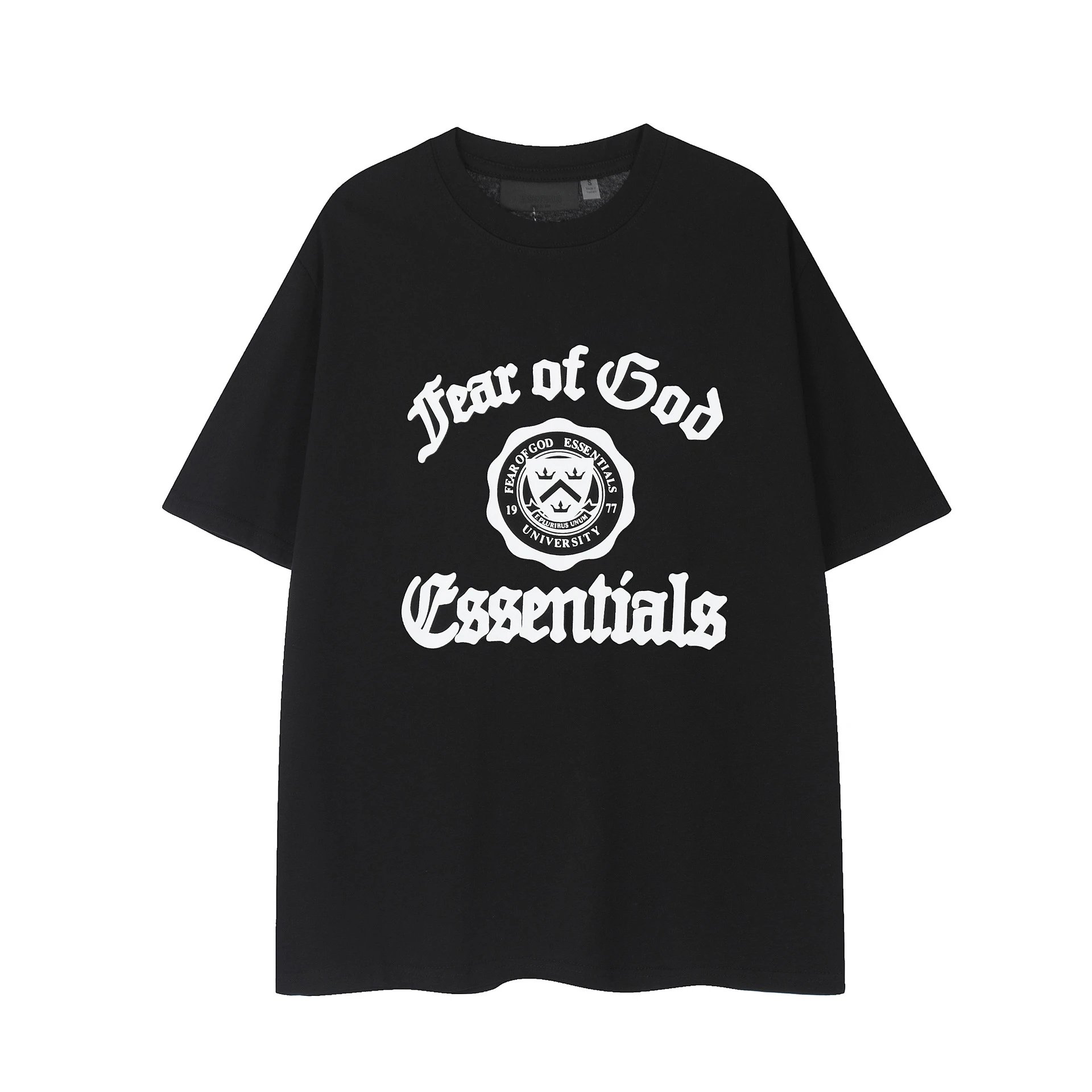 Fear of God Essentials Black College Print T-Shirt - 4