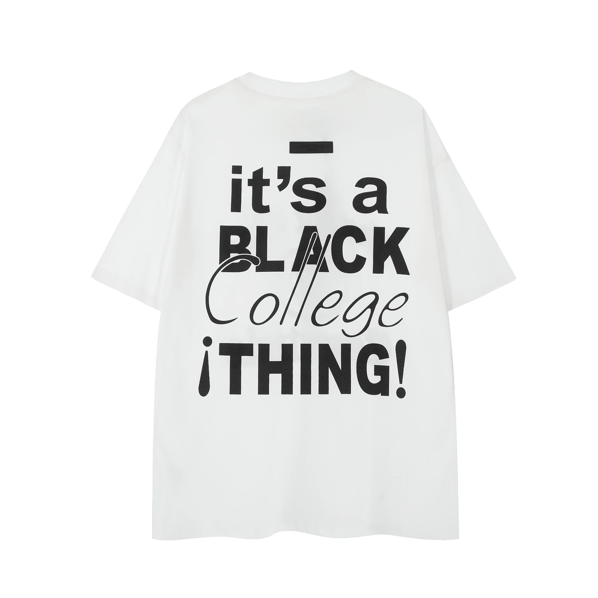 Fear of God Essentials Black College Print T-Shirt - 11